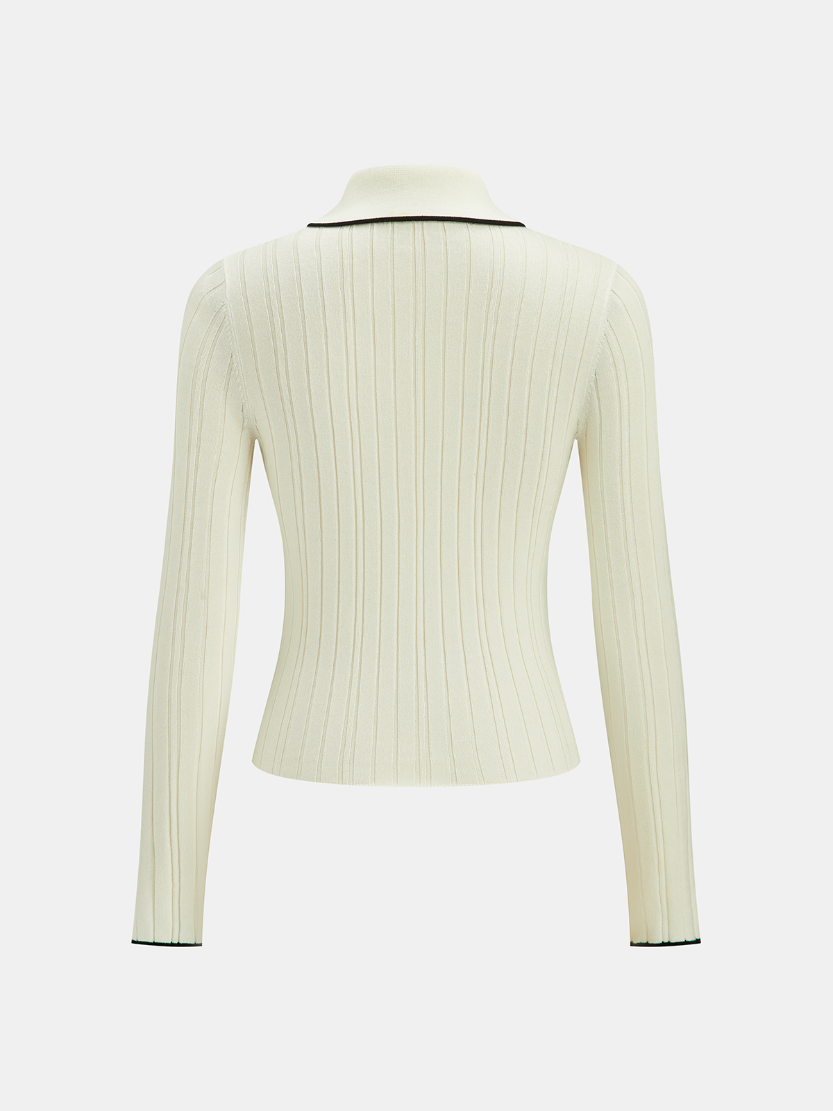 Contrast Trim Wool Blend Polo Neck Sweater for Men, Cozy Winter Wear