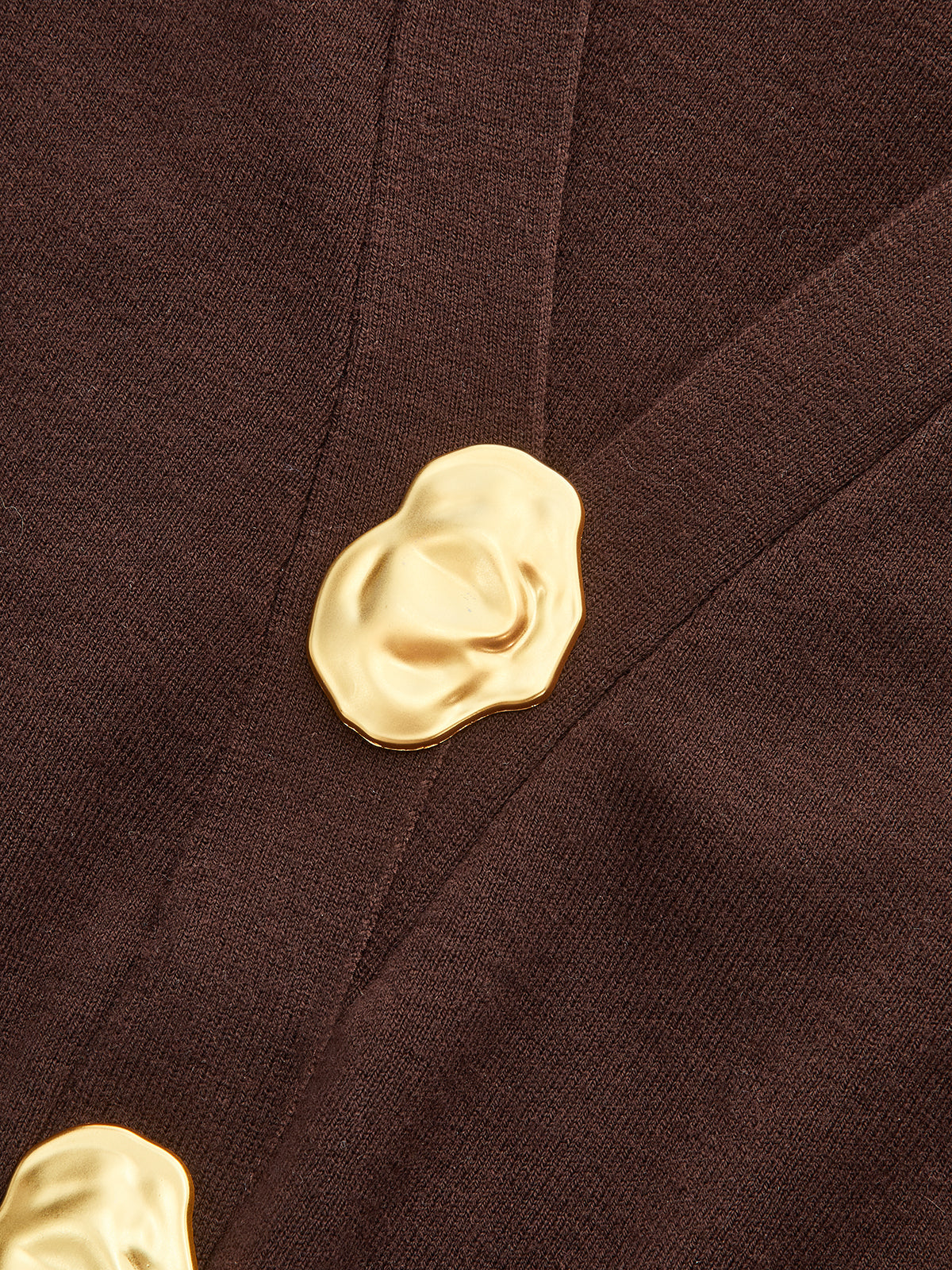 Metal Detail V-Neck Wool Blend Sweater Comfortable Casual Winter Apparel
