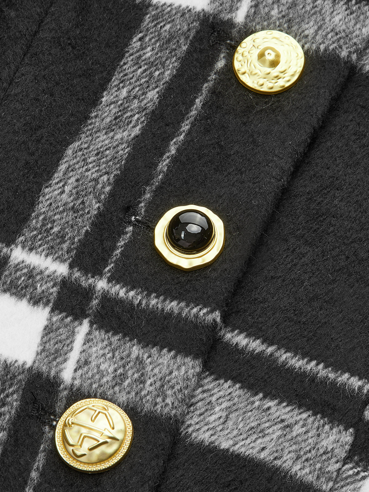 Plaid Wool Blend Blazer Classic Tailored Fit Jacket