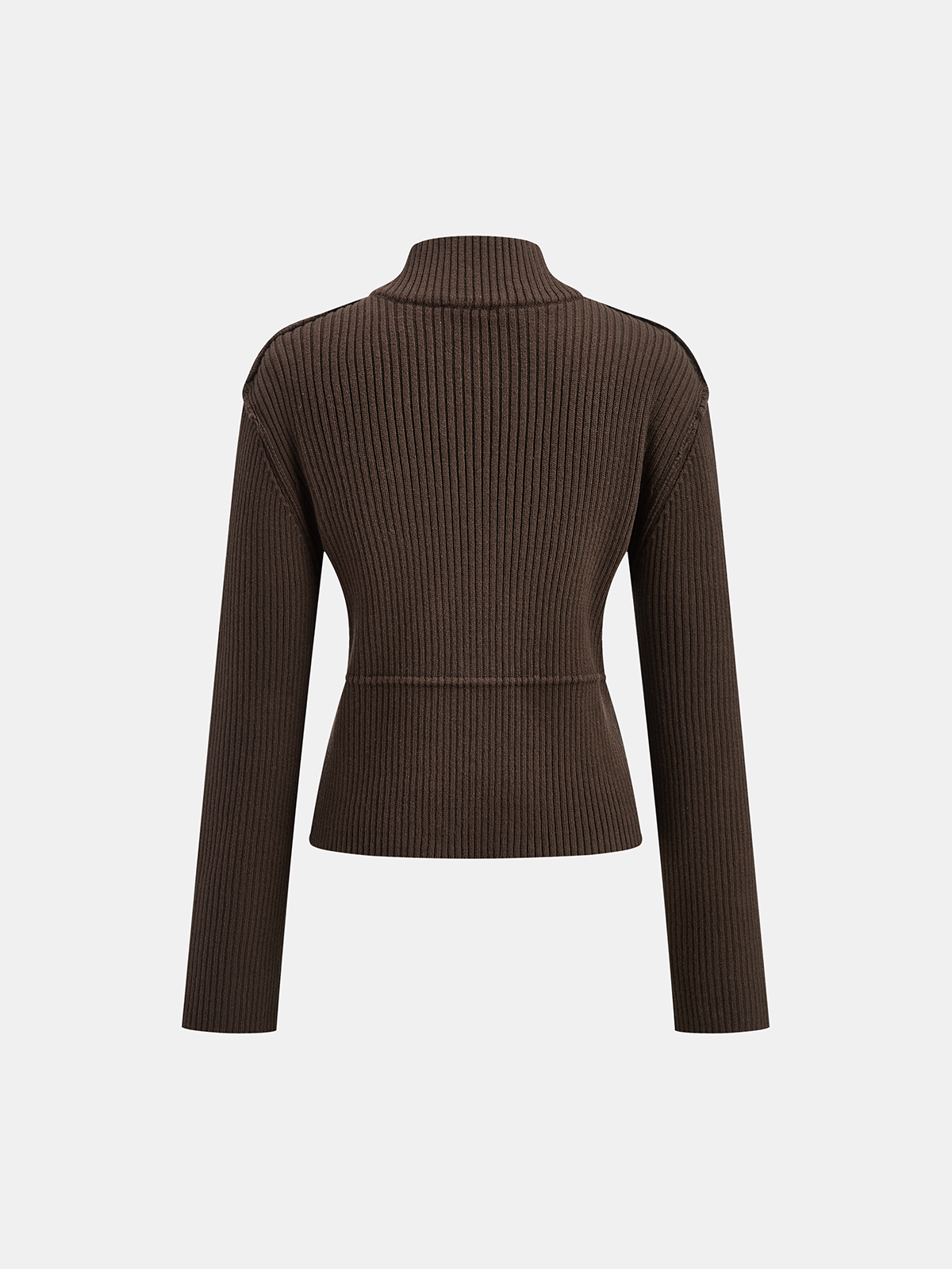 Stand Collar Asymmetric Button Cardigan Lightweight Layering Essential