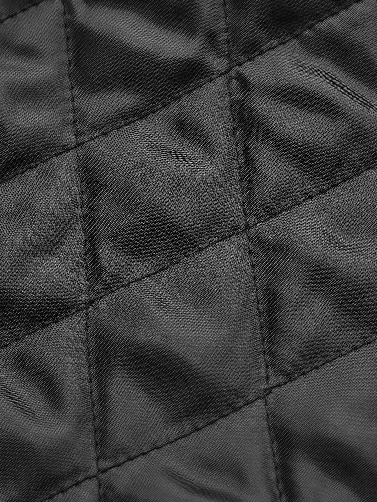 Stand Collar Belted PU Leather Quilted Jacket for Women Stylish Winter Coat