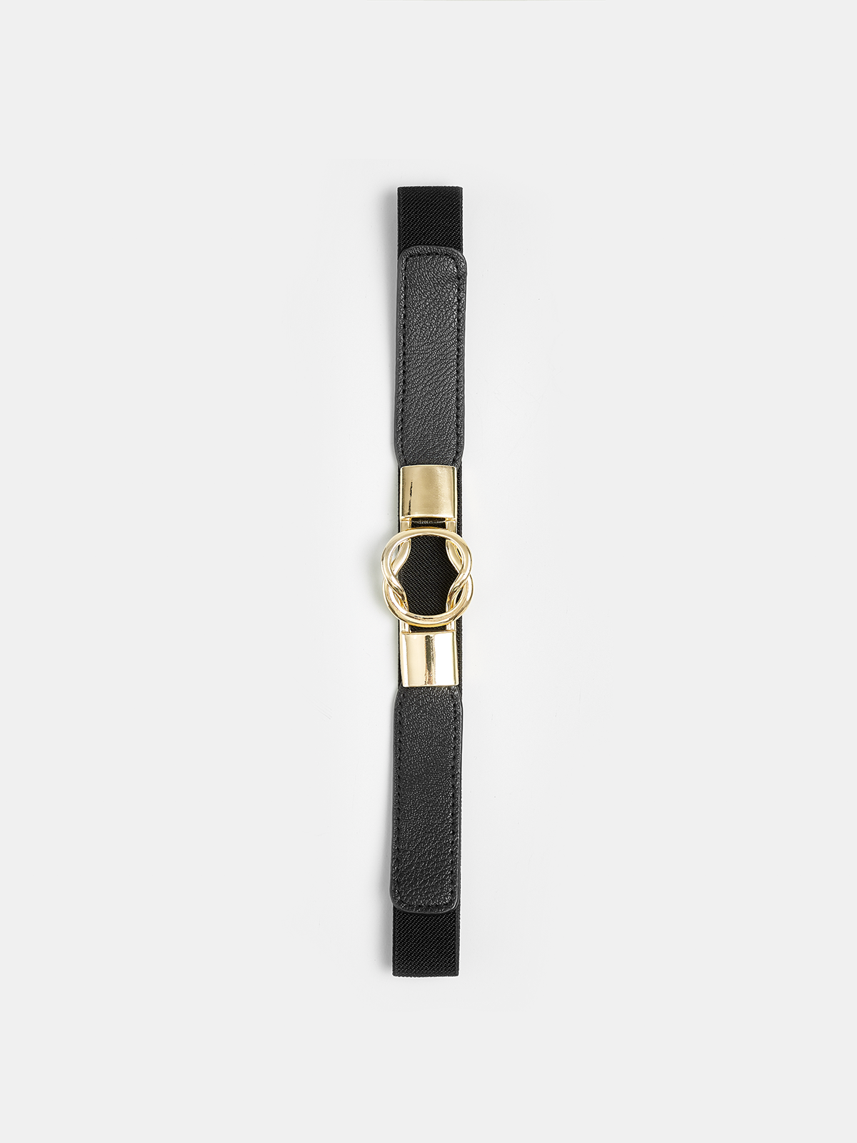 Interlocking Ring Buckle Elastic Belt for Women Adjustable Stretch Waistband