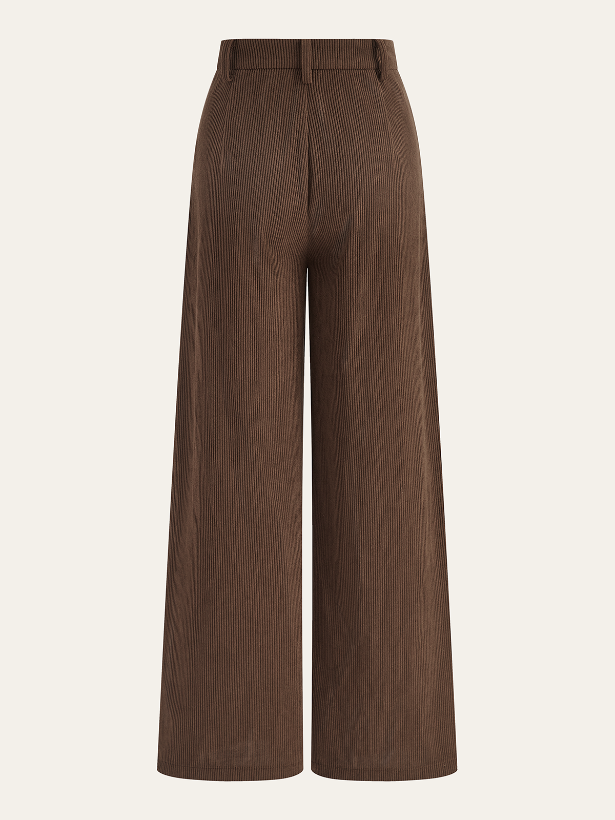 Corduroy Wide-Leg Pleated Pants for Women Casual Fall
