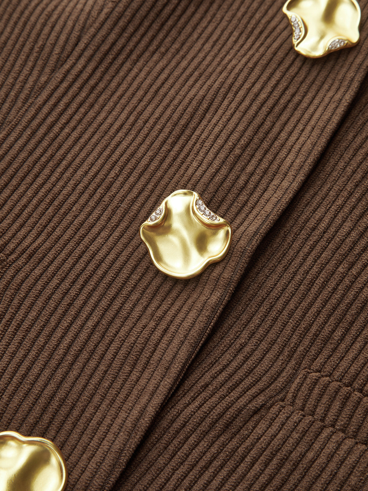 Corduroy V-neck Buttoned Vest for Women Casual Layering