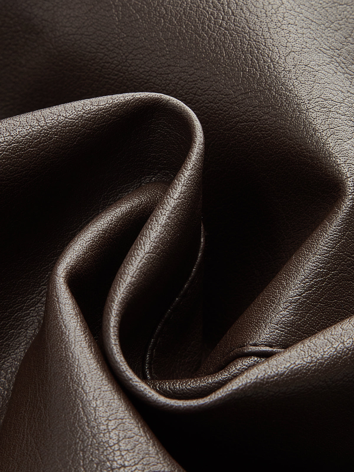 Seam Detail Faux Leather Flared Mini Skirt with High Waist Fit
