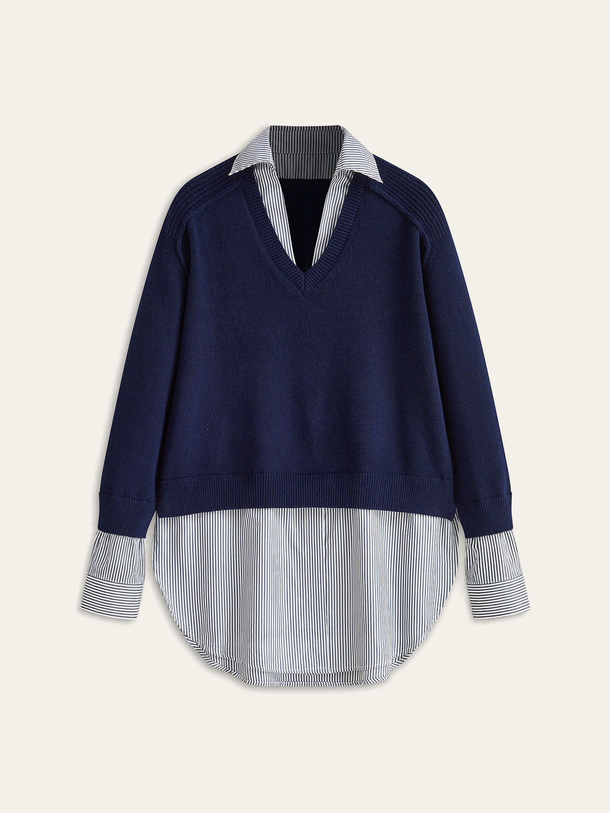 2 in 1 Polo Sweater Versatile Layering Essential Unisex