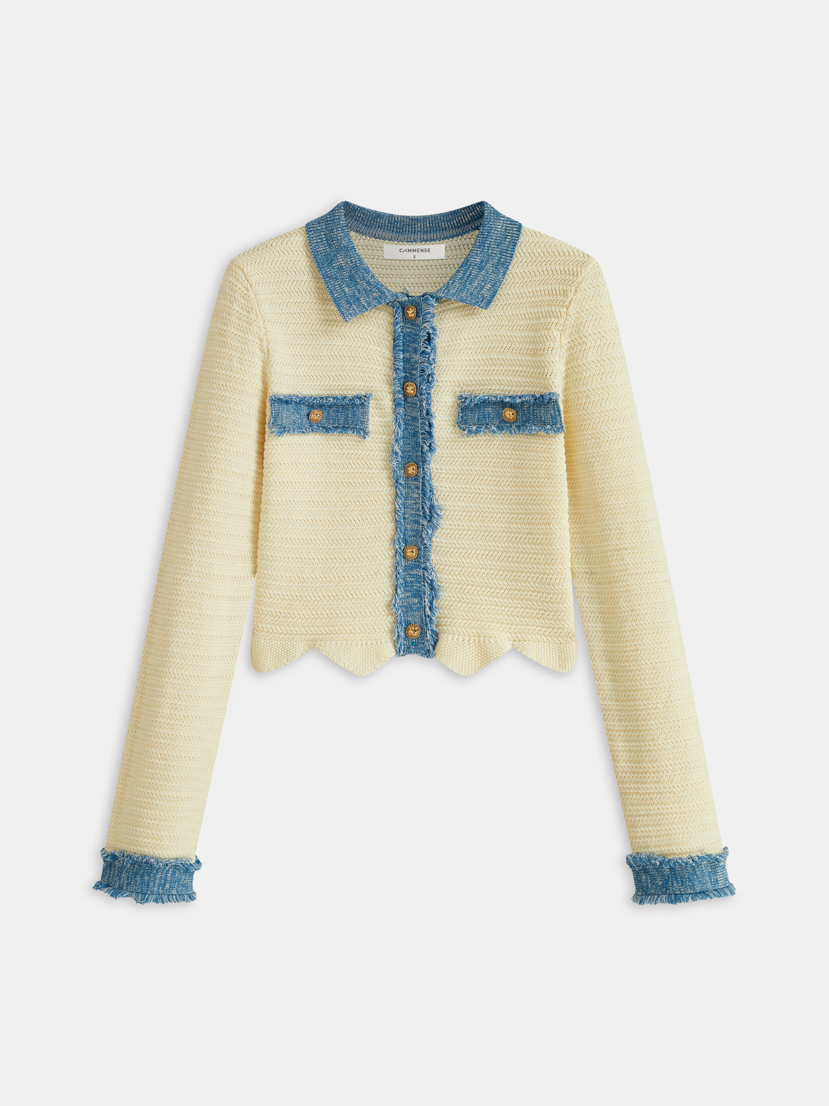 Scallop Edge Cardigan for Women Lightweight Comfort