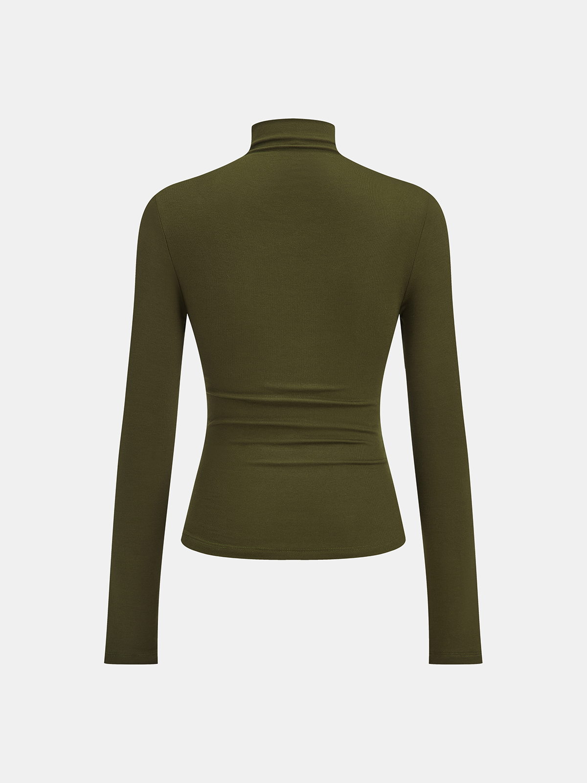 Turtleneck Ruched Decor Button Knit Top Women's Casual Winter Style