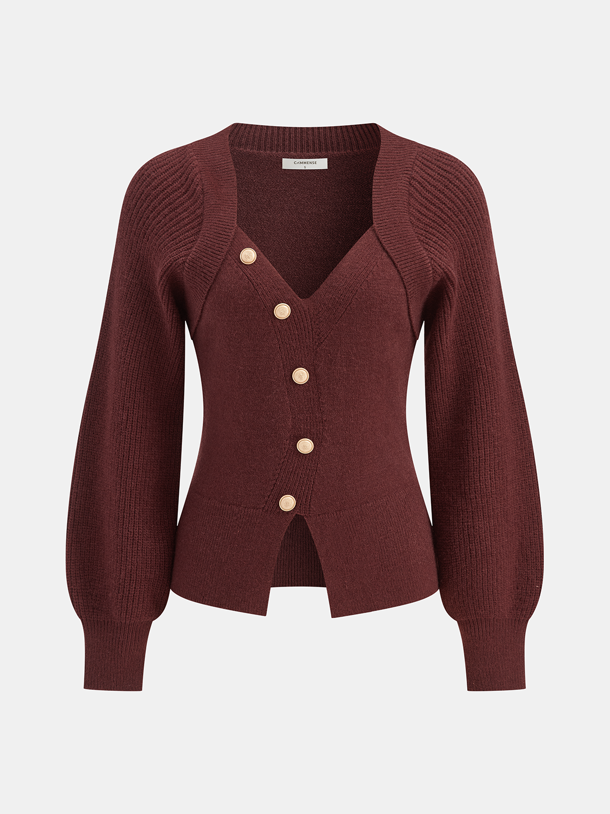 Asymmetrical Decor Button Sweater for Women Casual Style