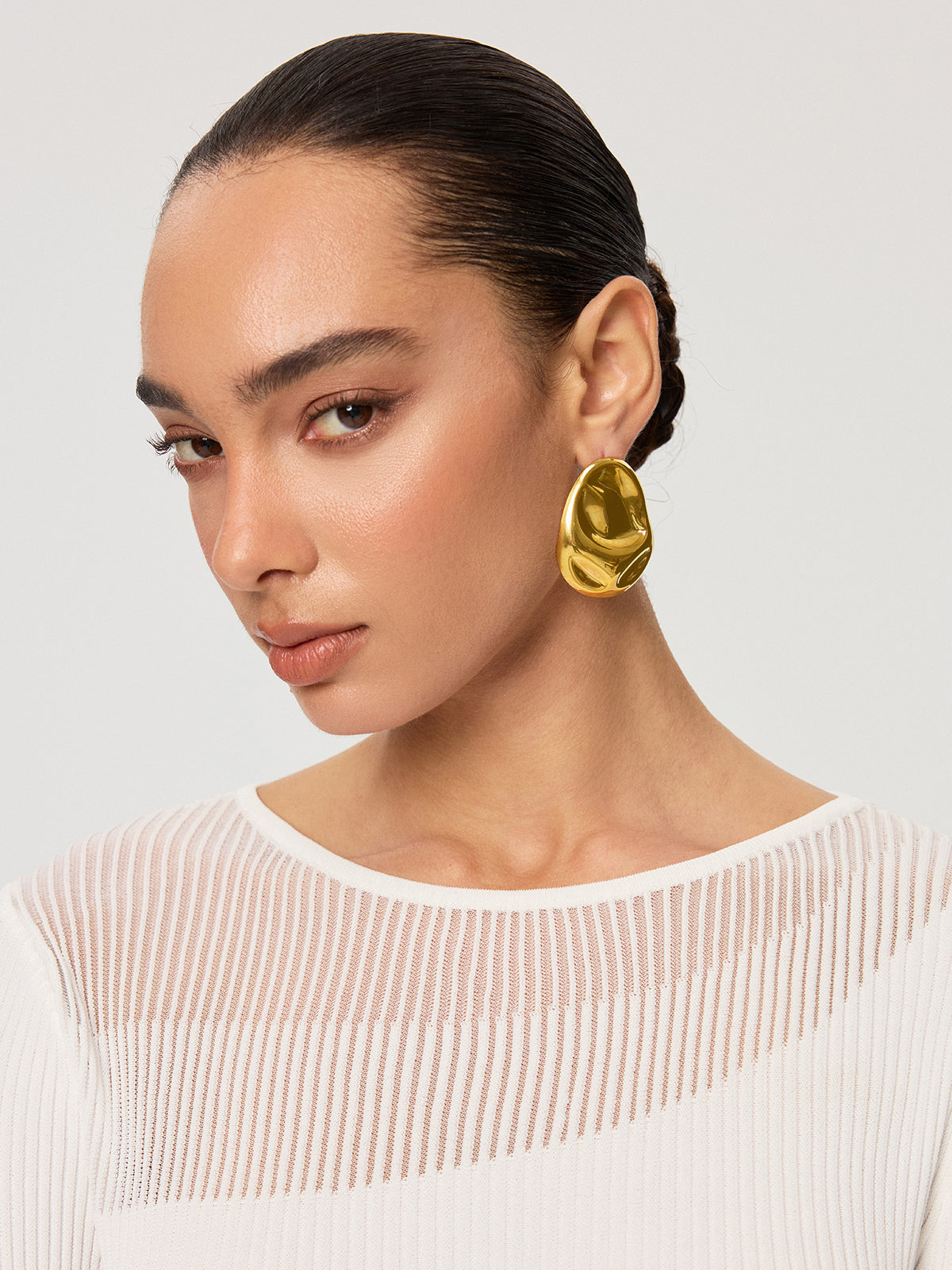 Oversized Irregular Shaped Drop Earrings Unique Fashion Accessory