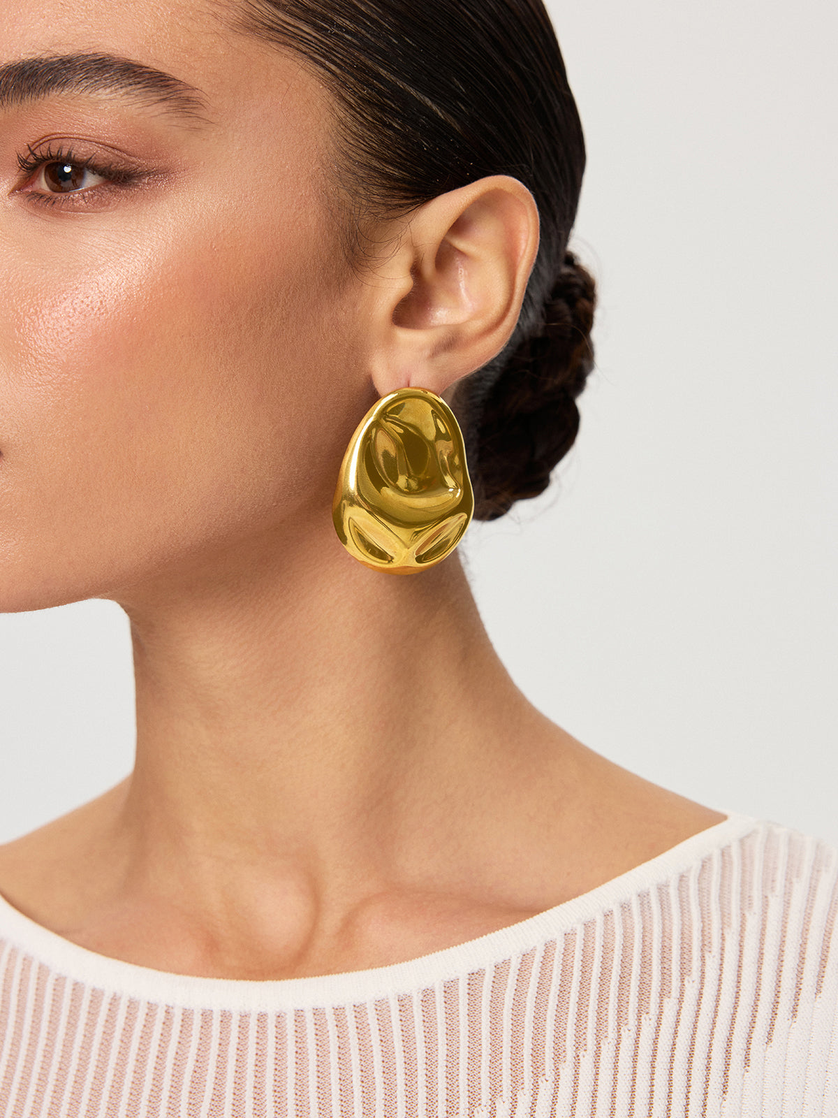 Oversized Irregular Shaped Drop Earrings Unique Fashion Accessory