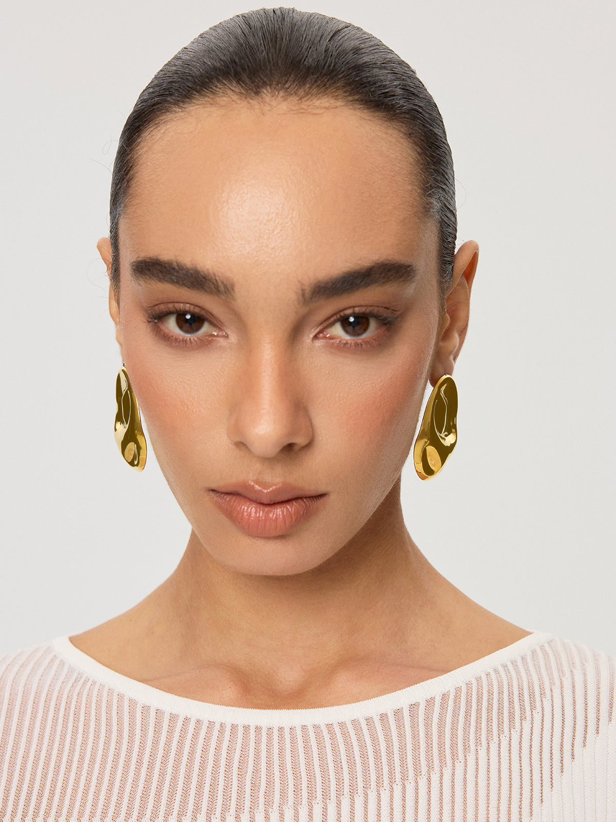 Oversized Irregular Shaped Drop Earrings Unique Fashion Accessory