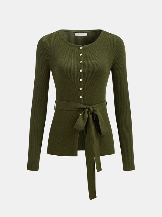 Wool Blend Belted Cardigan | Cozy Winter Layering Essential
