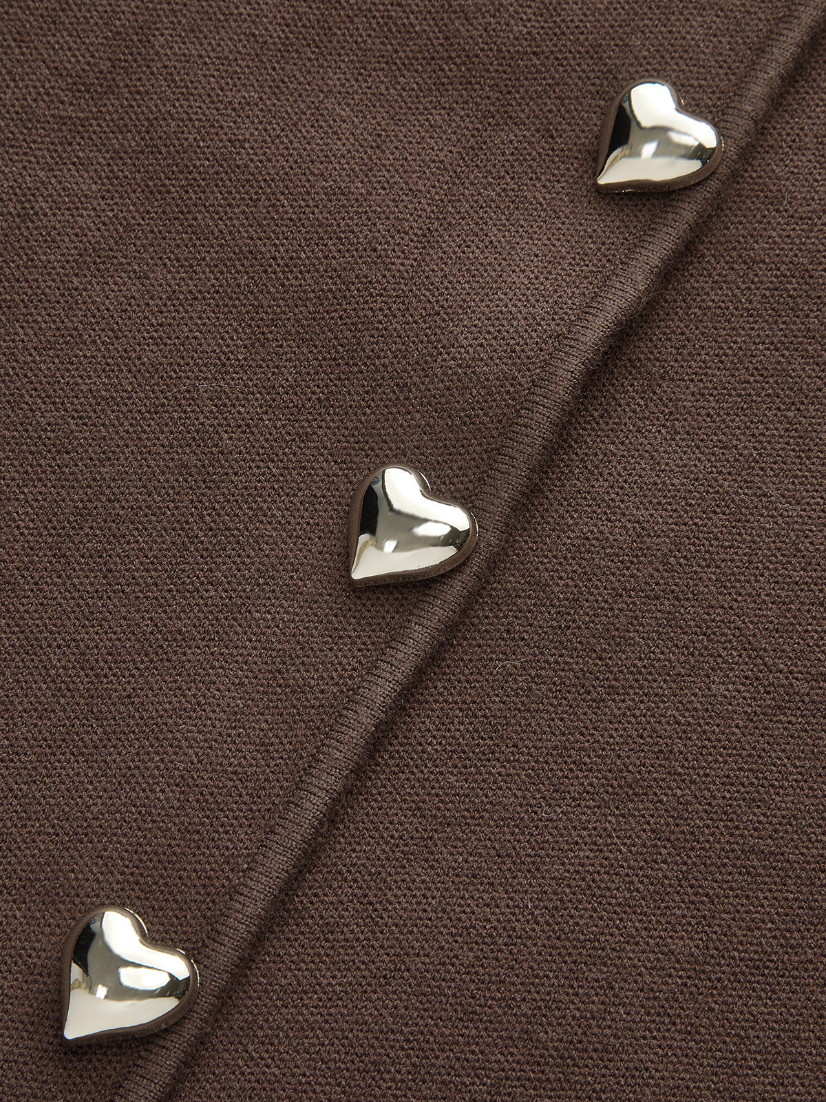 Leg-Of-Mutton Sleeve Heart-Button Wool Blend Cardigan Cozy Fall Fashion