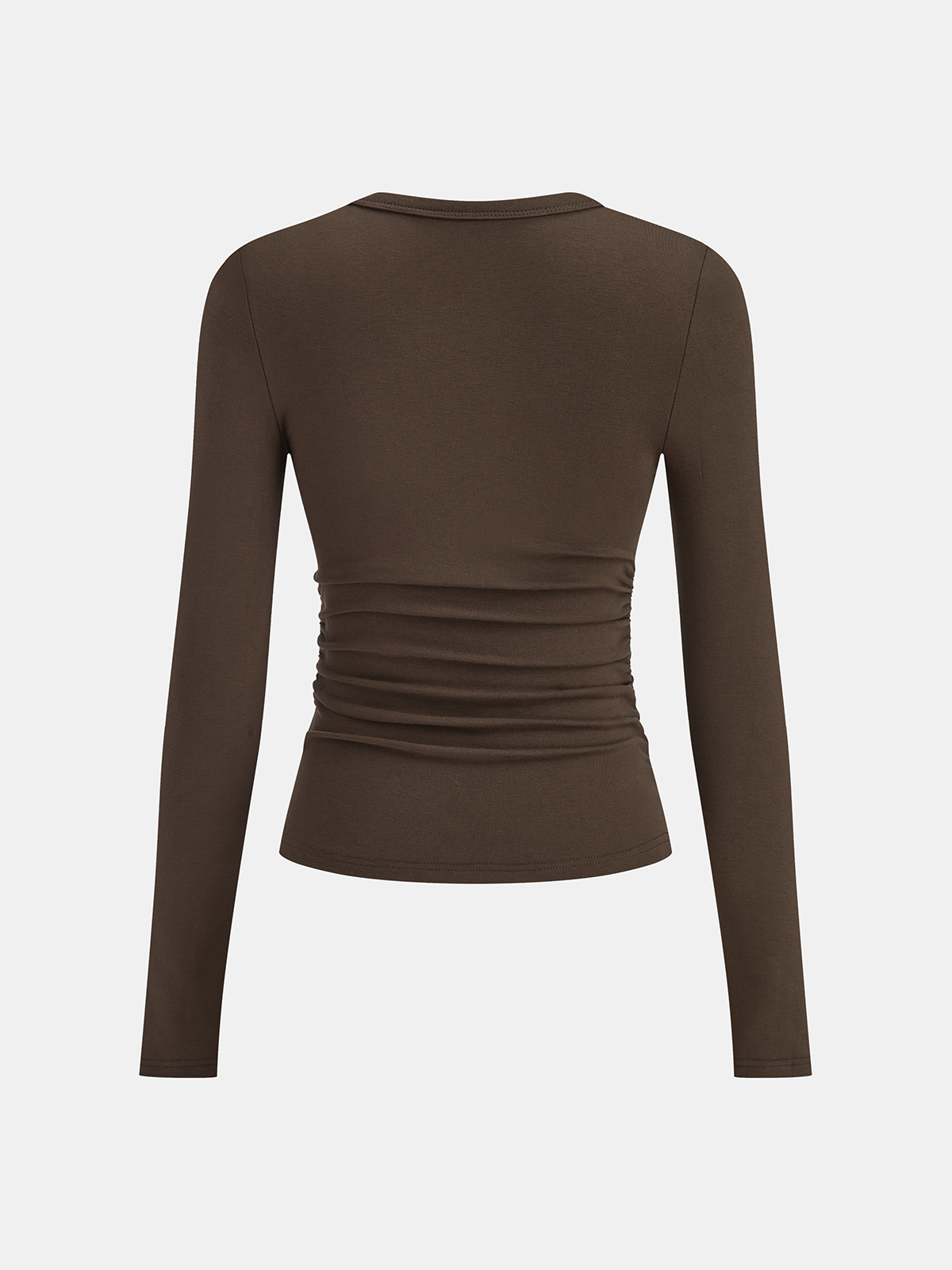 Belt-Decor Asymmetric Long Sleeve T-Shirt for Women, Casual and Stylish