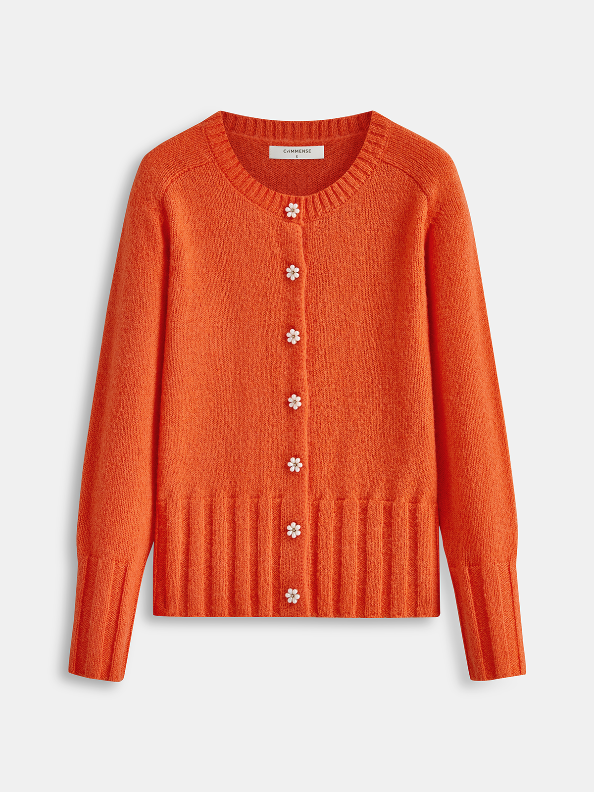 Floral Button Wool Blend Cardigan for Women Cozy Sweater