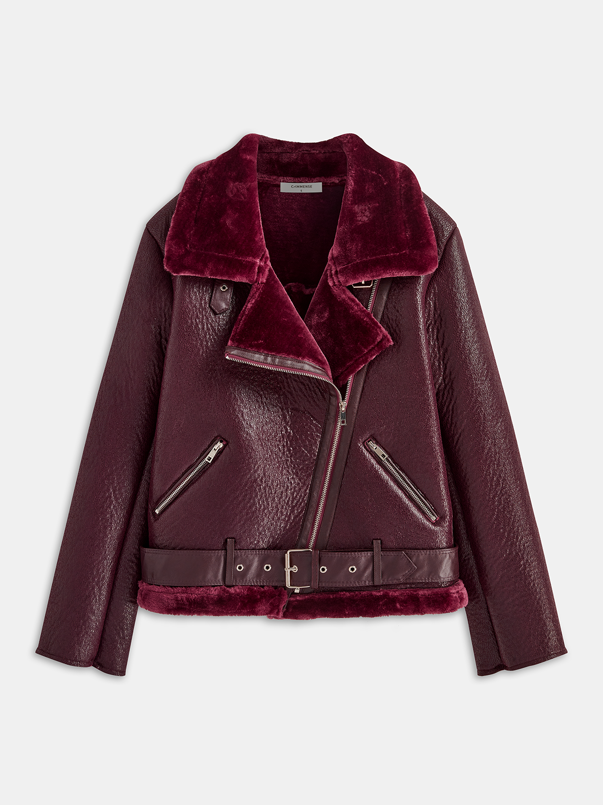 Zipper Belted Soft Fleece Jacket for Women, Full Sleeve Warm Outerwear