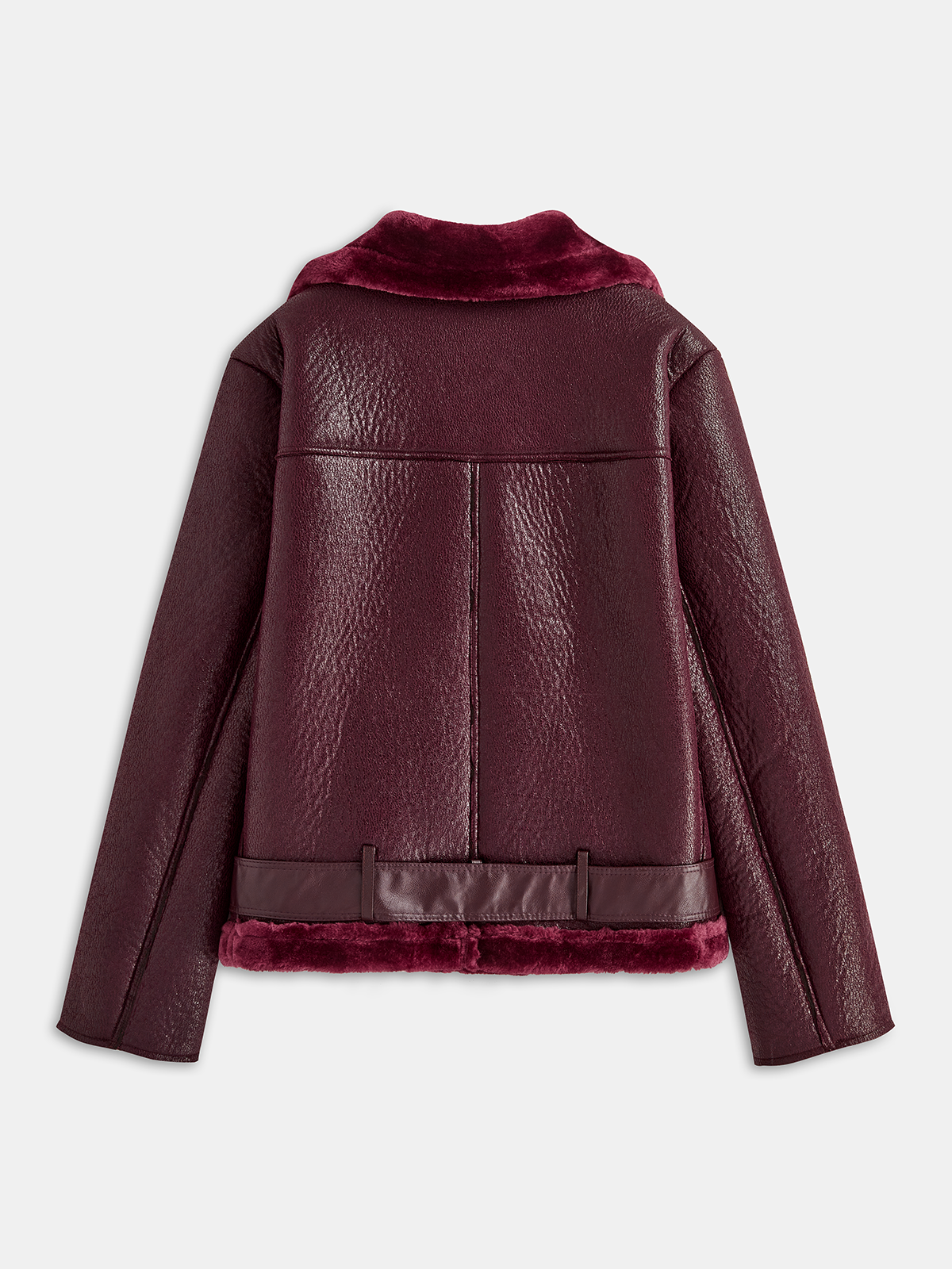 Zipper Belted Soft Fleece Jacket for Women, Full Sleeve Warm Outerwear