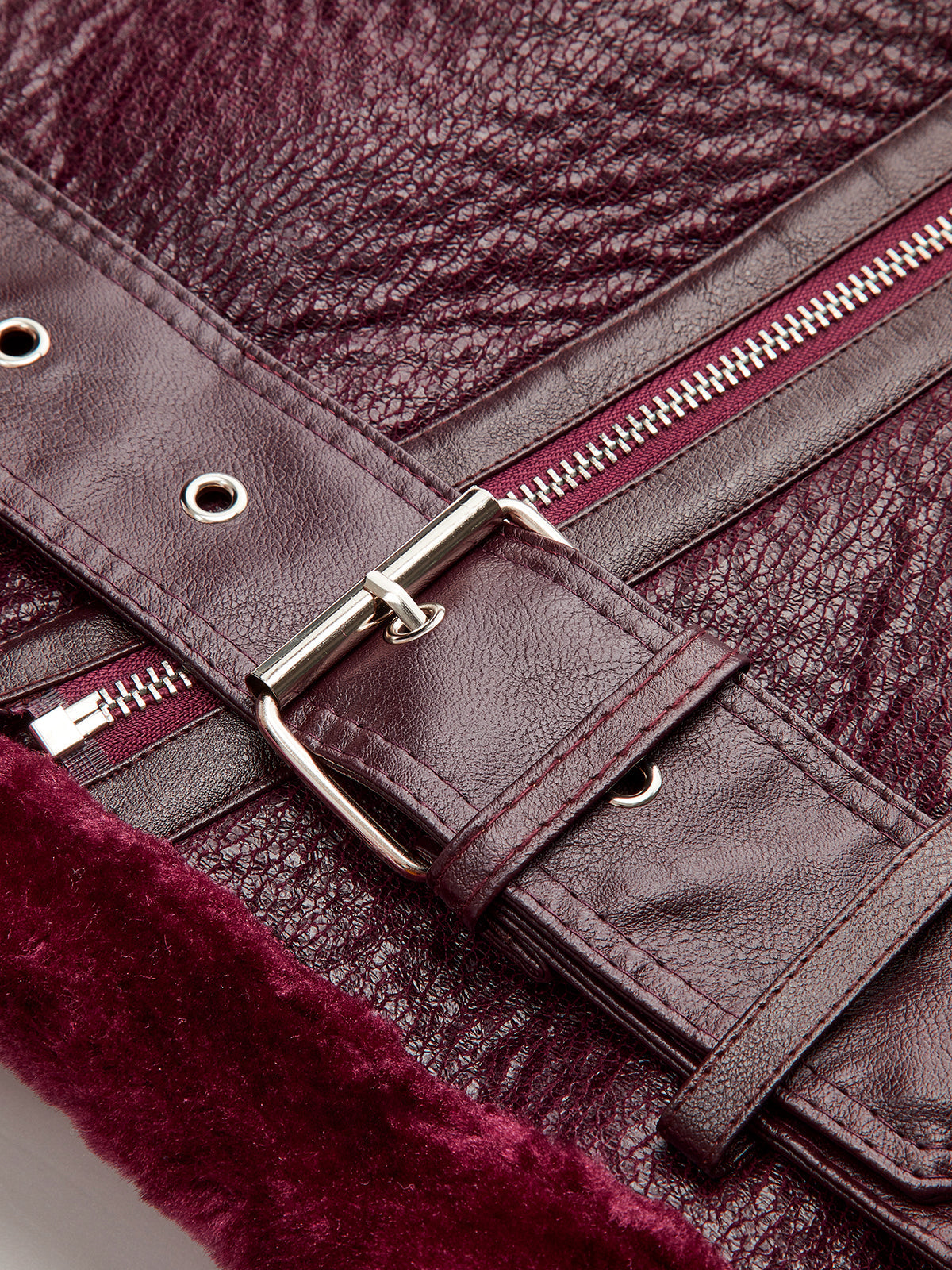 Zipper Belted Soft Fleece Jacket for Women, Full Sleeve Warm Outerwear