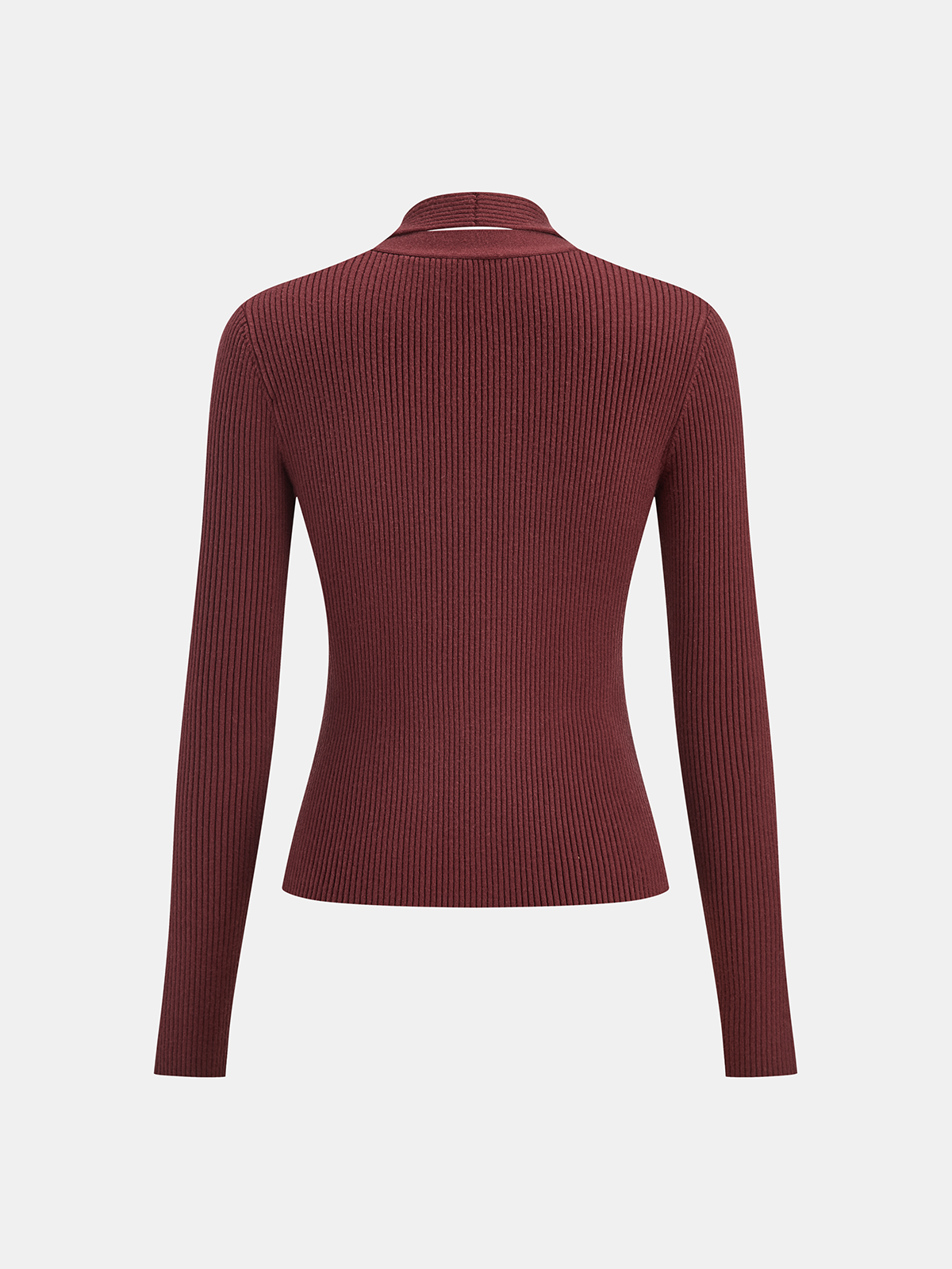 Halter Neck Button Front Ribbed Sweater Cozy Knitwear Essential