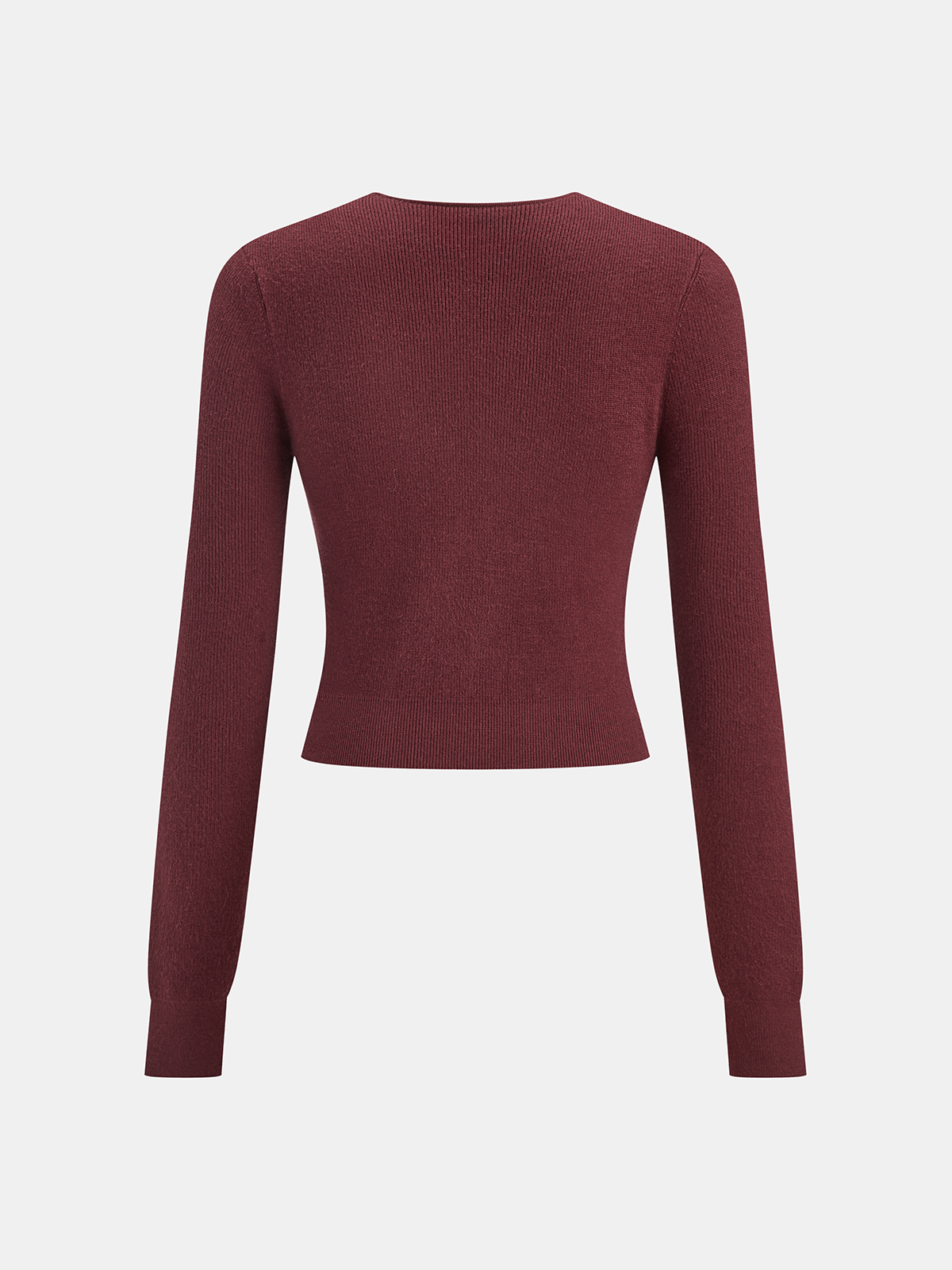 V-Neck Twist-Front Sweater Comfortable Casual Knitwear for Women