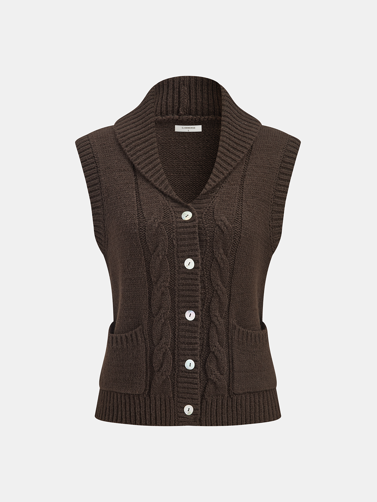 Cable-Knit Wool-Blend Collared Sweater Vest for Men and Women - Versatile Layer