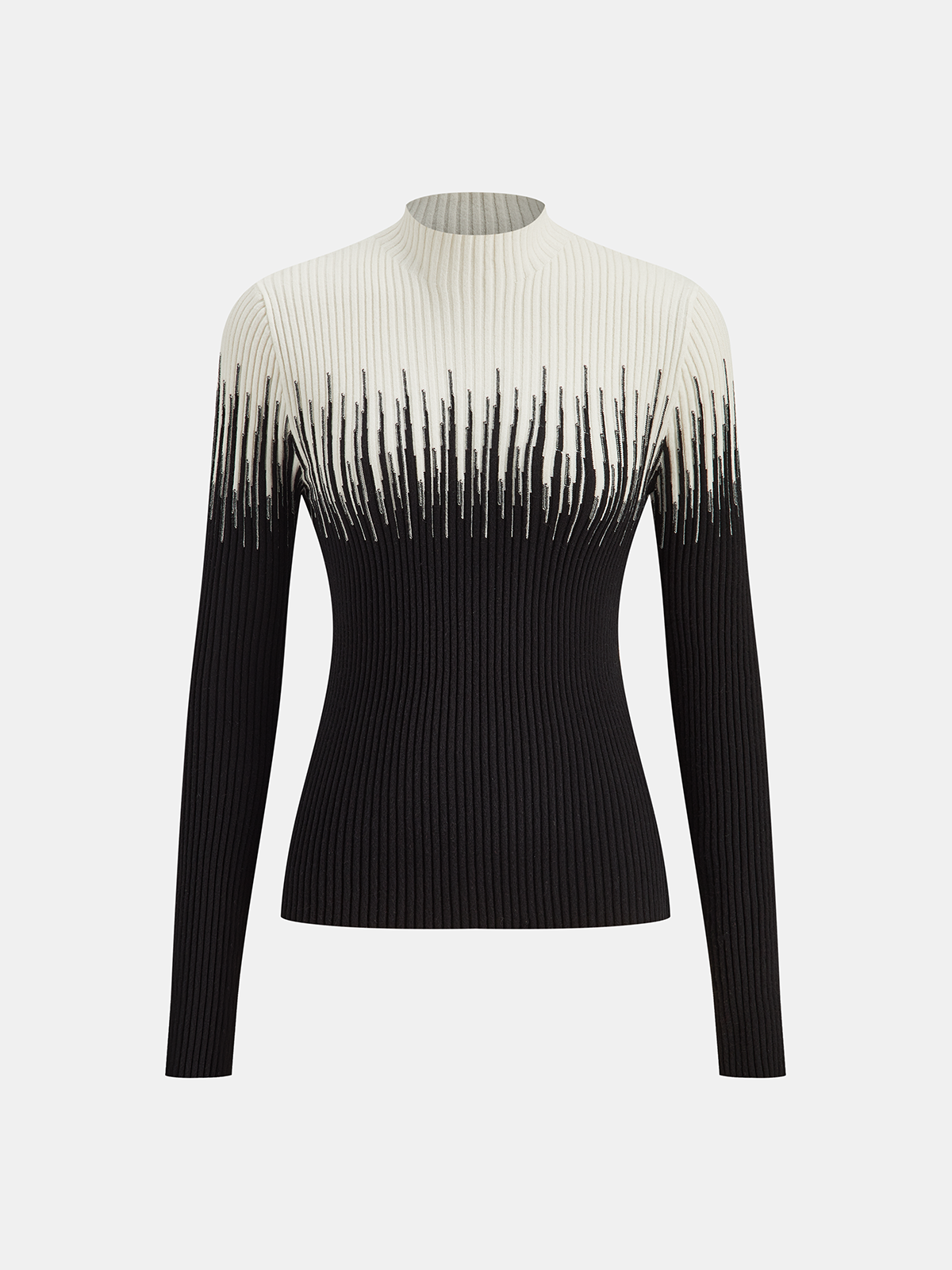 Geometric Pattern High Neck Sweater for Stylish Winter Layering