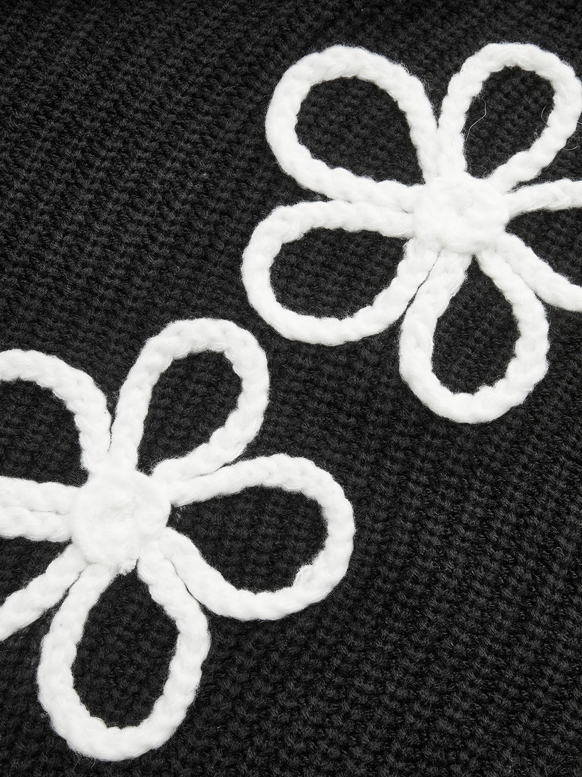 Flower Applique Sweater for Women Casual Spring Wear