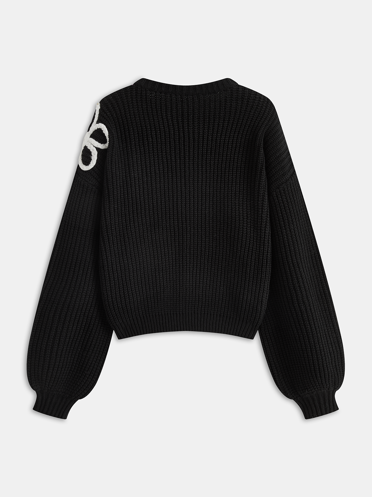 Flower Applique Sweater for Women Casual Spring Wear