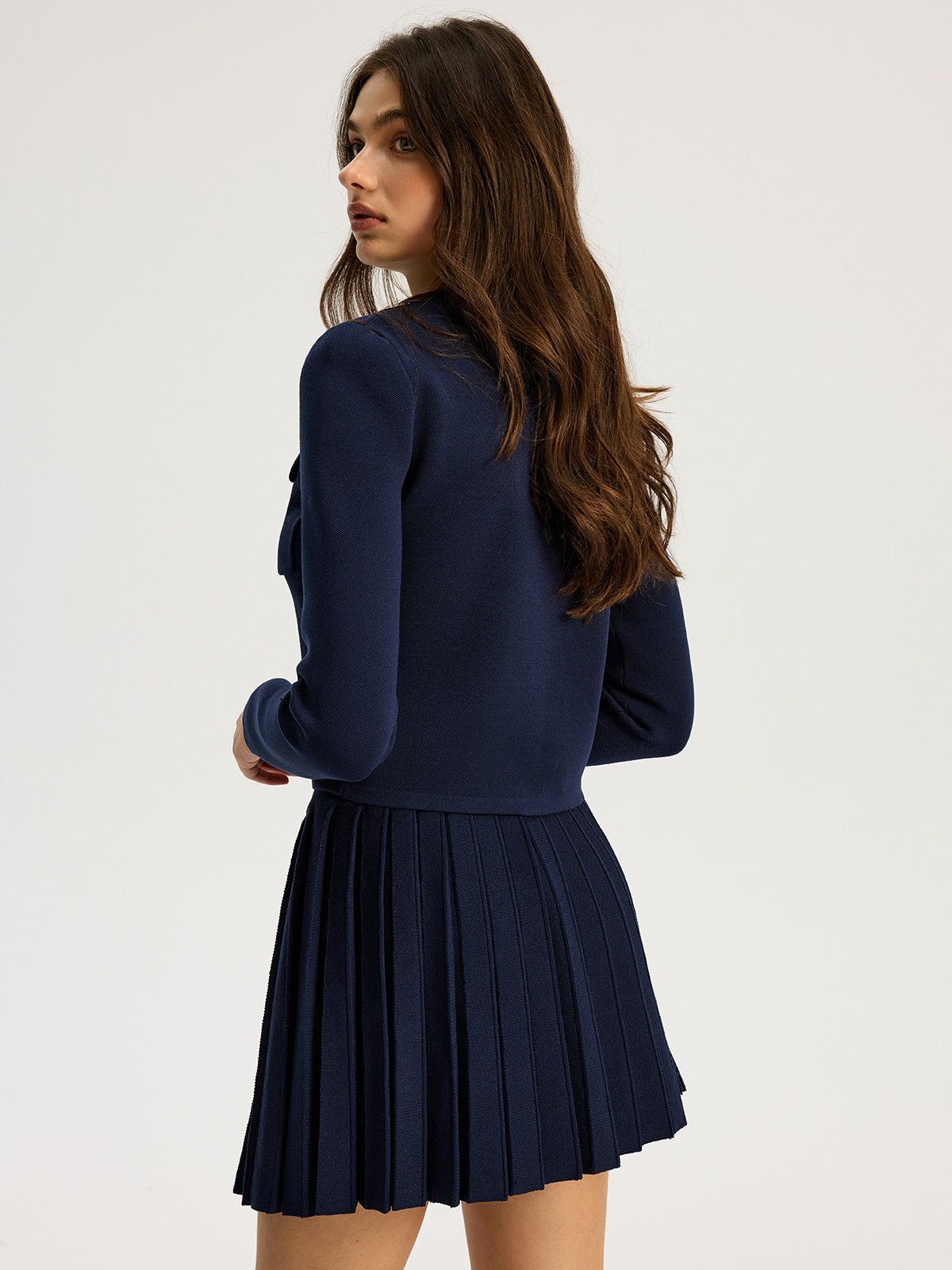 Knit Pleated Mini Skirt for Women Casual Summer Style
