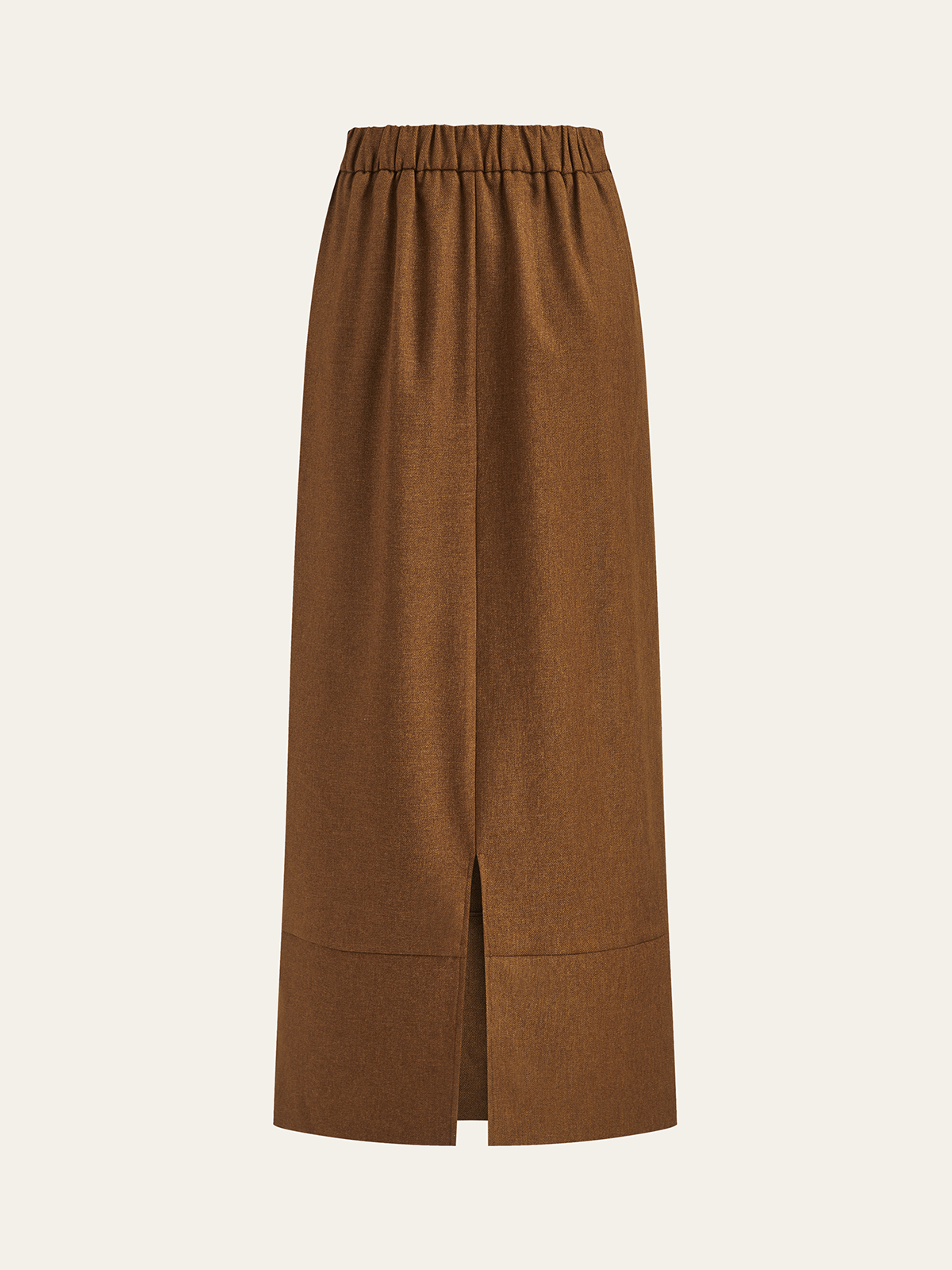 Elastic Waist Slit Maxi Skirt with Flowy Design for Women