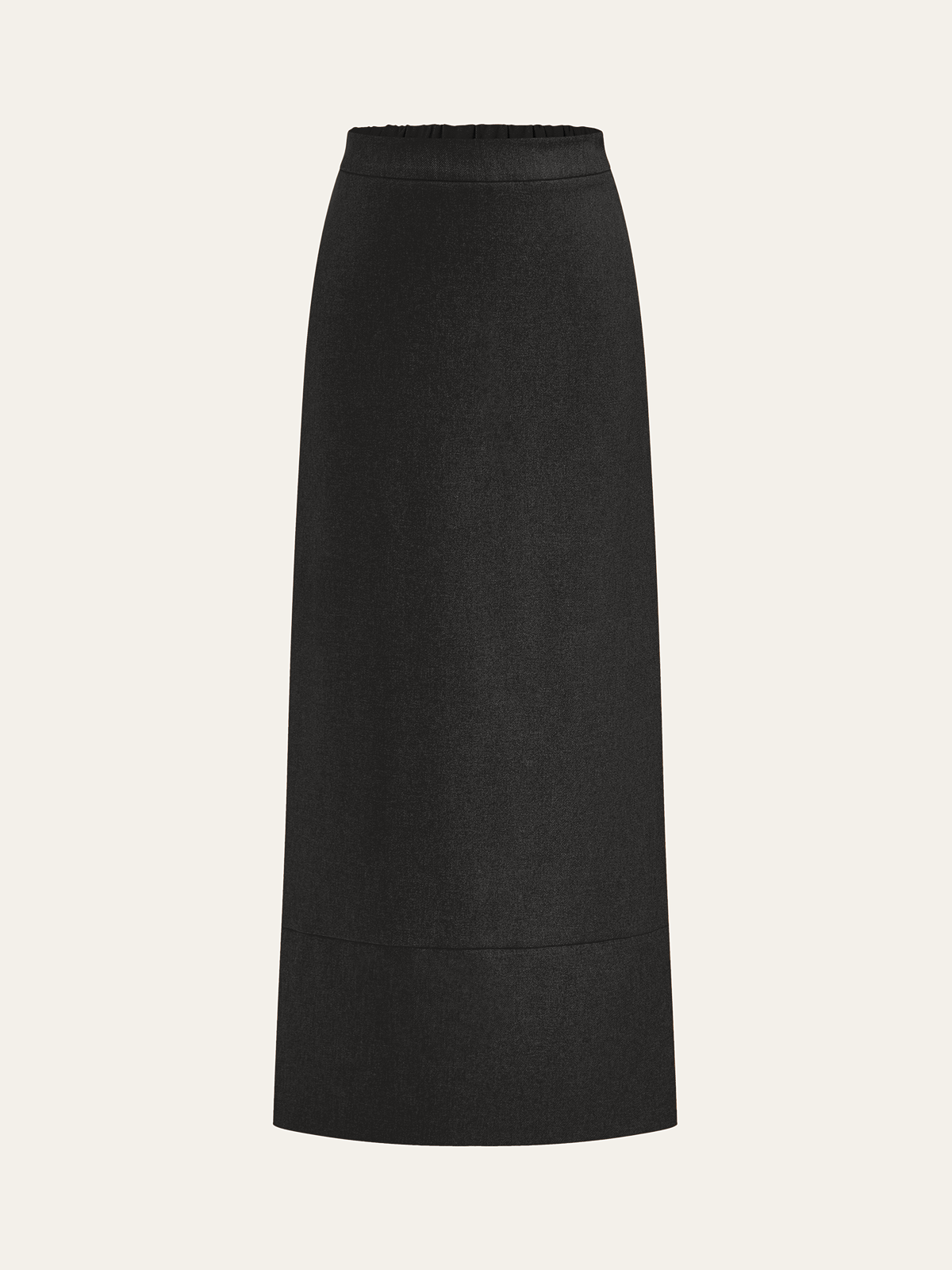 Elastic Waist Slit Maxi Skirt with Flowy Design for Women
