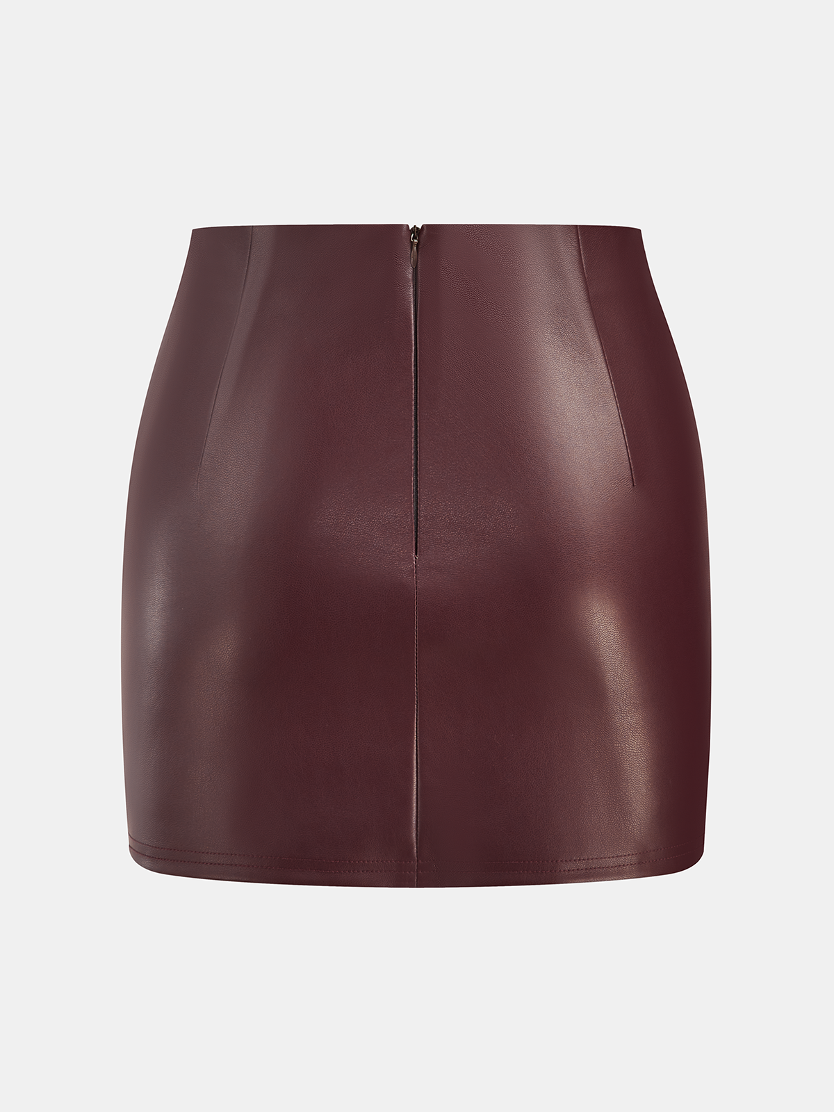 Twisted Lies Faux Leather Mini Skirt High Waist Fashion Trend