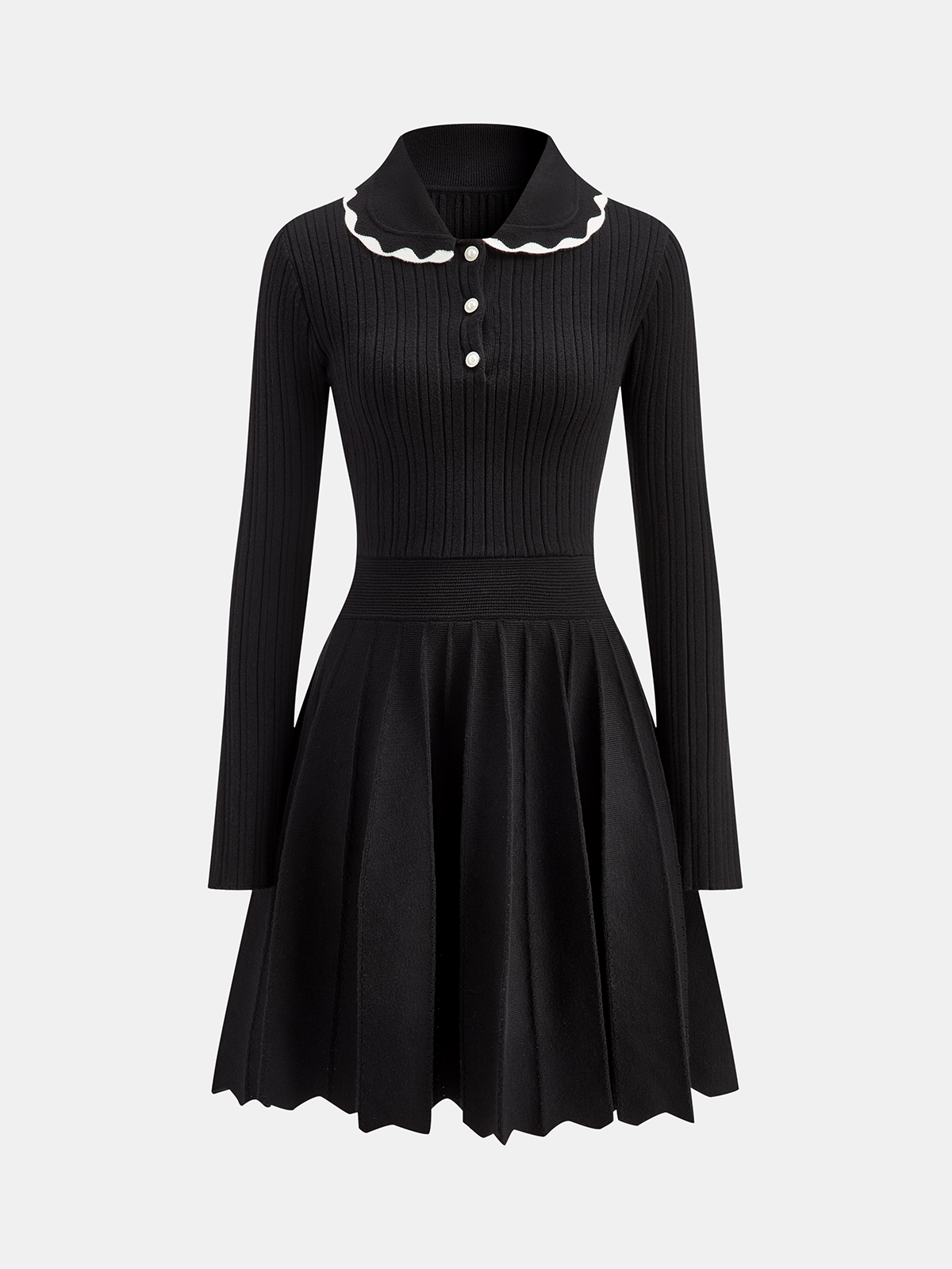 Ribbed Polo Dress for Women Classic Fit Comfortable