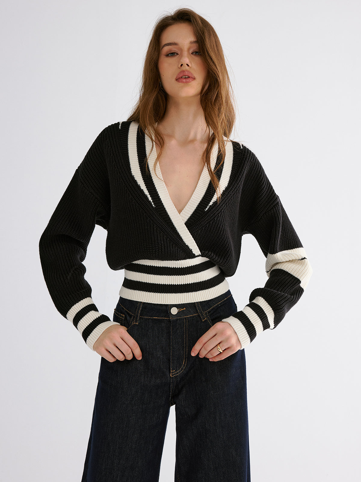 Striped Casual Knitted Sweater for Winter Comfort and Style