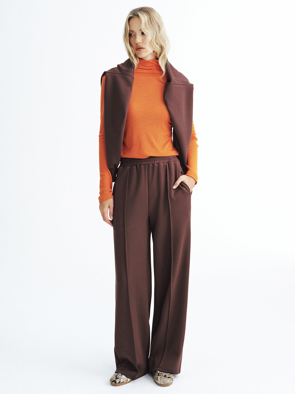 Elastic Waistband Mid-Waist Sweatpants for Casual Workouts & Lounging