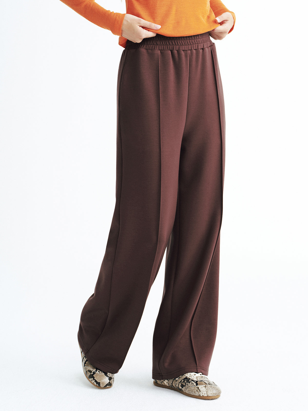Elastic Waistband Mid-Waist Sweatpants for Casual Workouts & Lounging