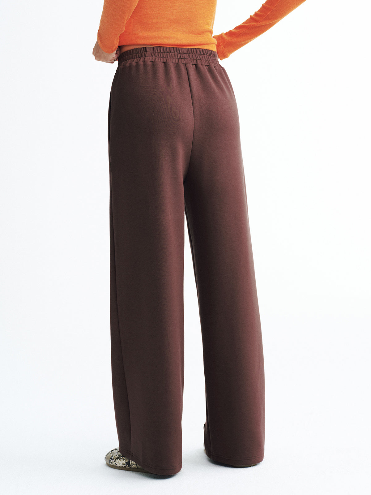 Elastic Waistband Mid-Waist Sweatpants for Casual Workouts & Lounging