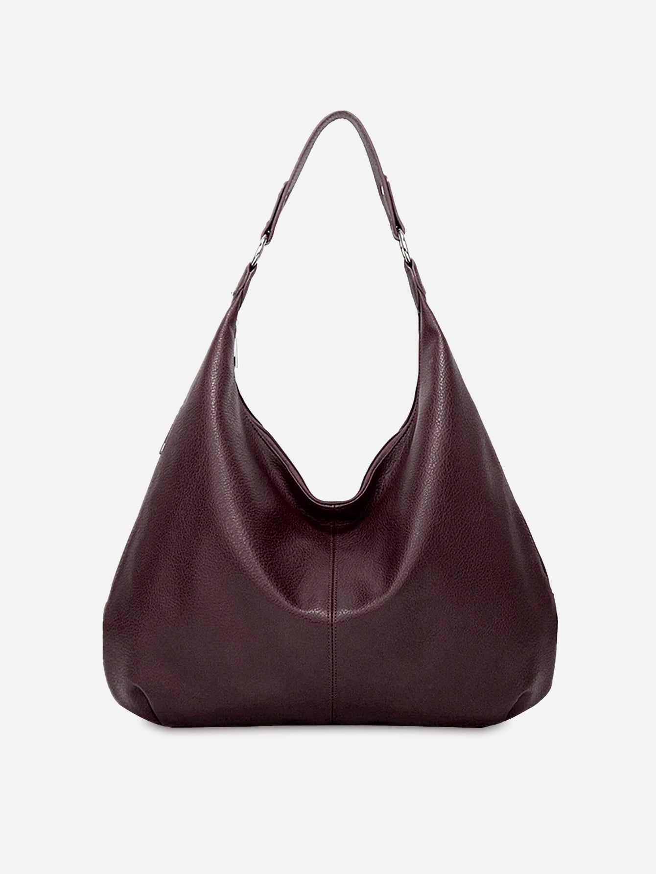 PU Leather Hobo Bag Spacious Everyday Shoulder Handbag