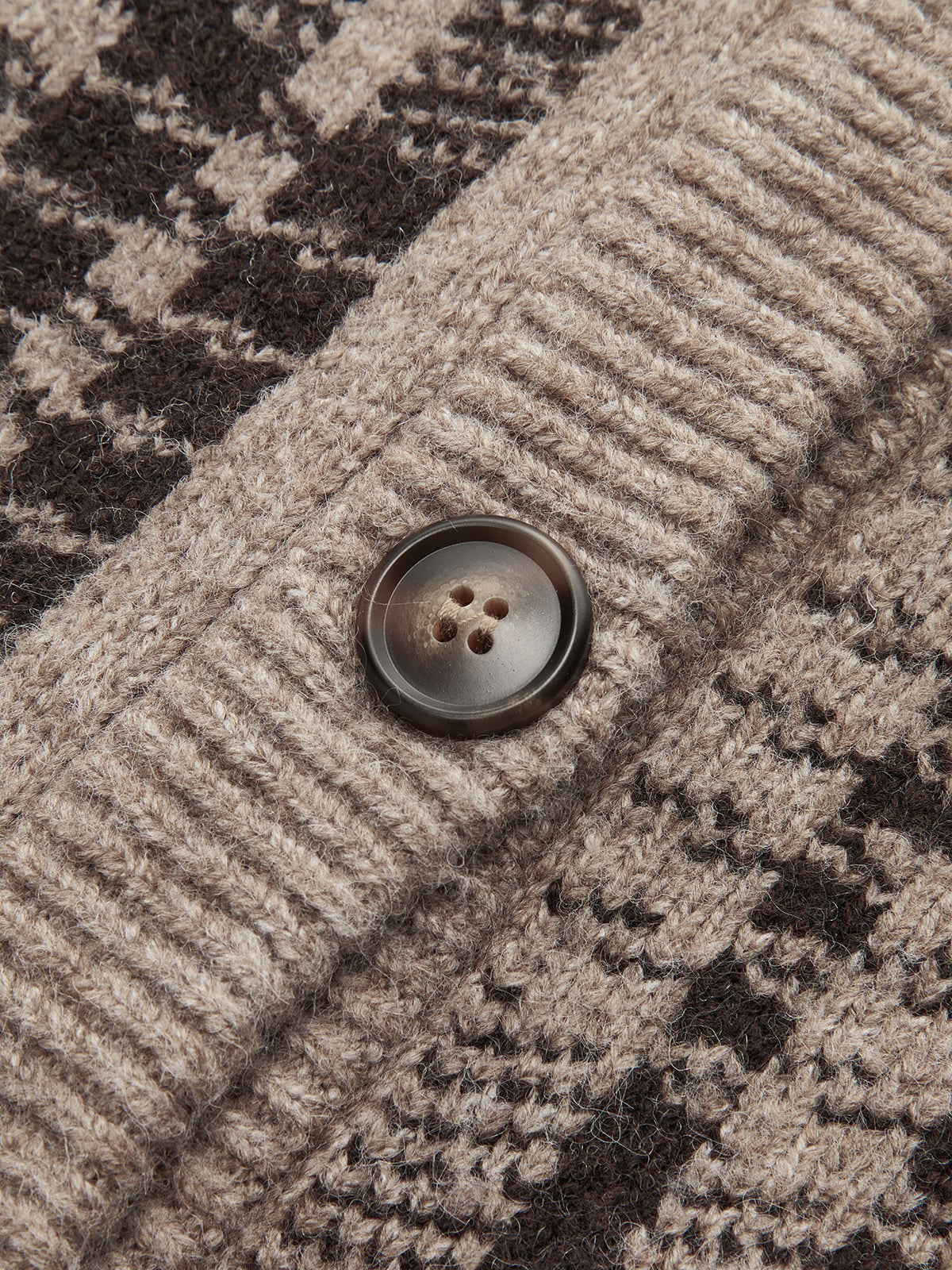 Plaid Wool-Blend Button Cardigan Cozy Winter Essentials