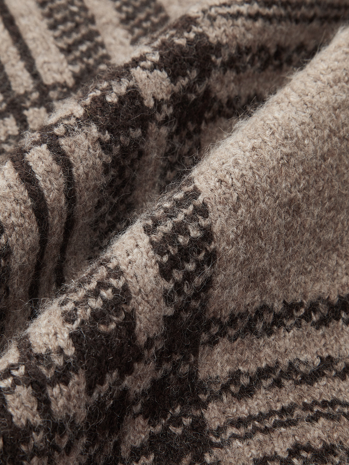 Plaid Wool-Blend Button Cardigan Cozy Winter Essentials