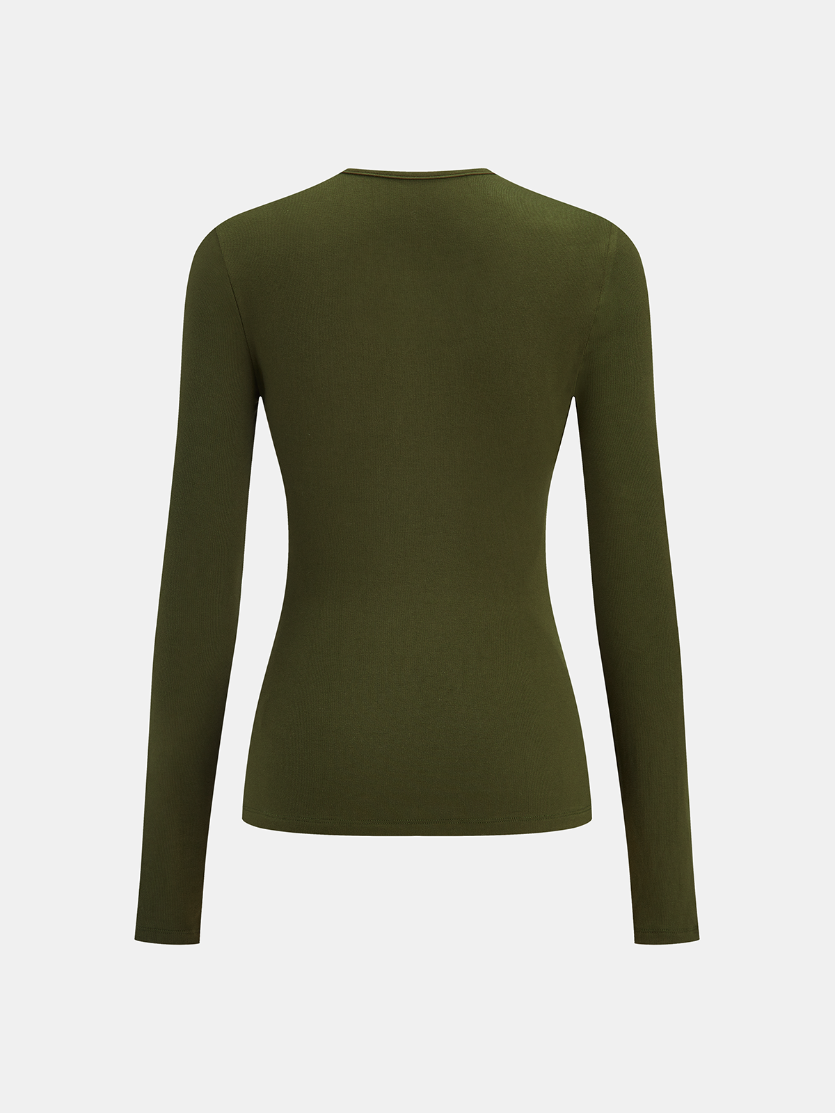 Twisted Front Detail Long Sleeve Knit Top Comfortable Lightweight Apparel