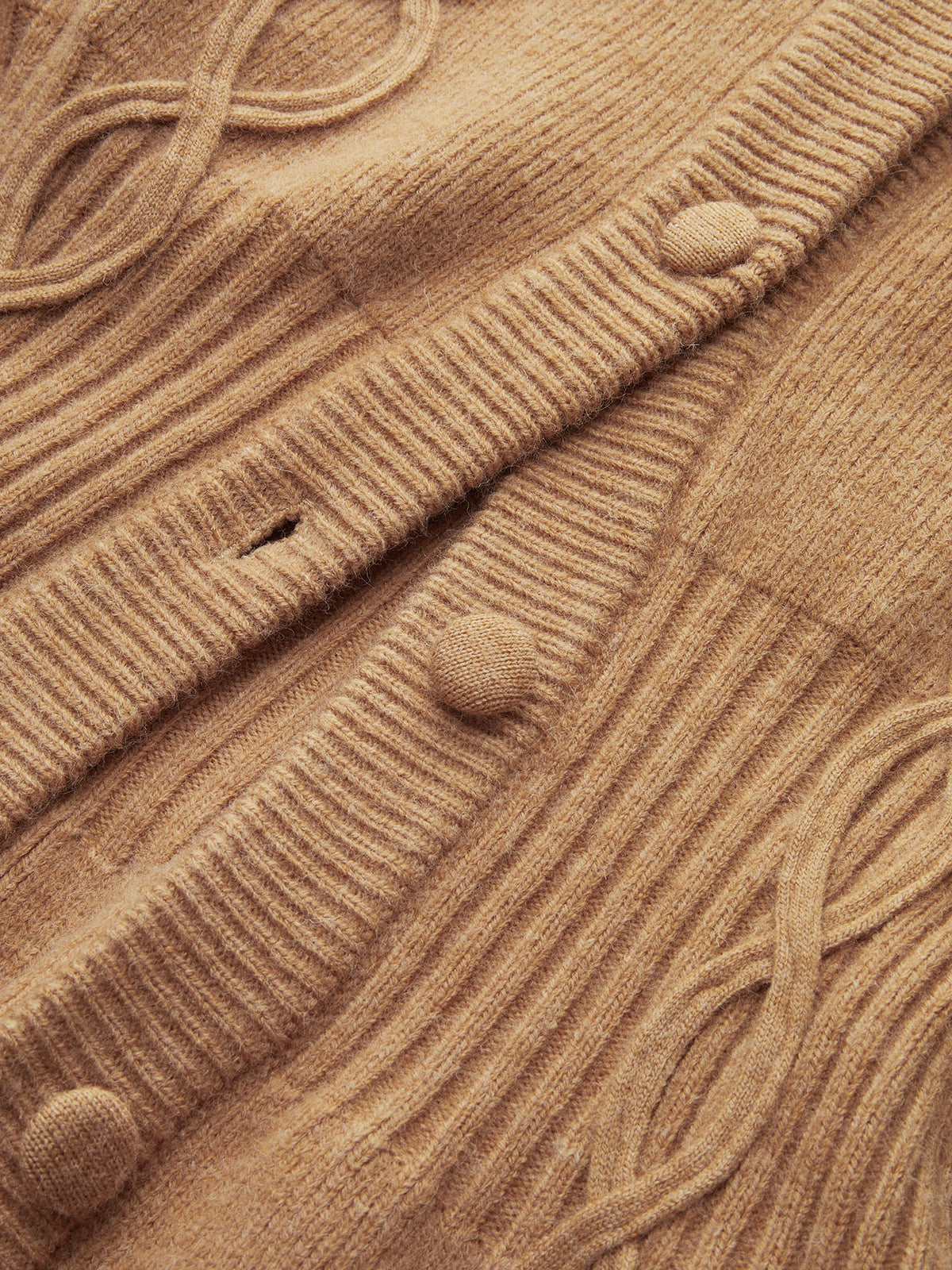 Cinched Waist Cable Knit Cardigan Cozy Warm Winter Sweater