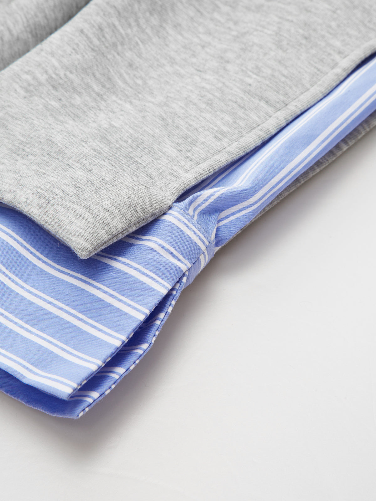 Striped Shirt Panel Crew Neck Sweatshirt Comfortable Casual Top