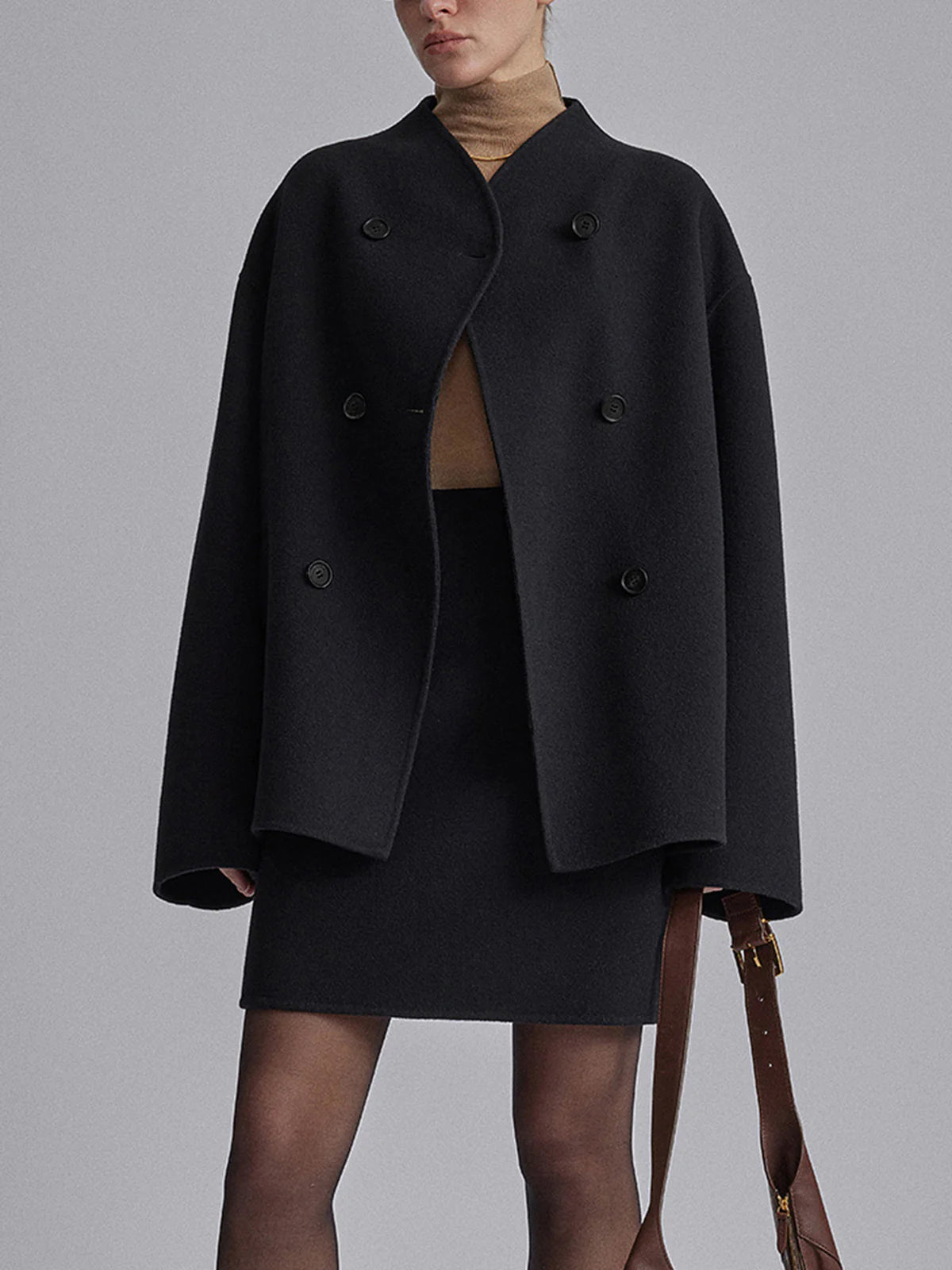 Oversized Button-Down Jacket for Men with Pockets