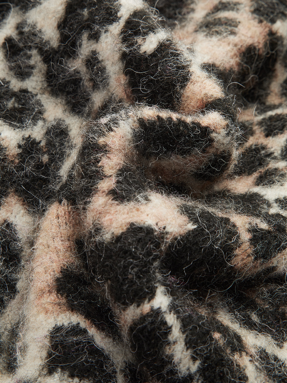 Wool Blend Leopard Print Metal Button Cardigan for Women Cozy Fashion