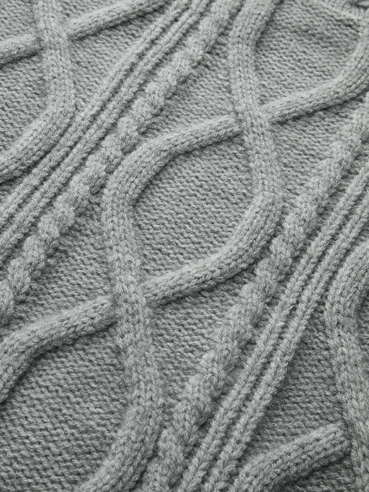Cable Knit Mock Neck Sweater Classic Pullover Winter Apparel