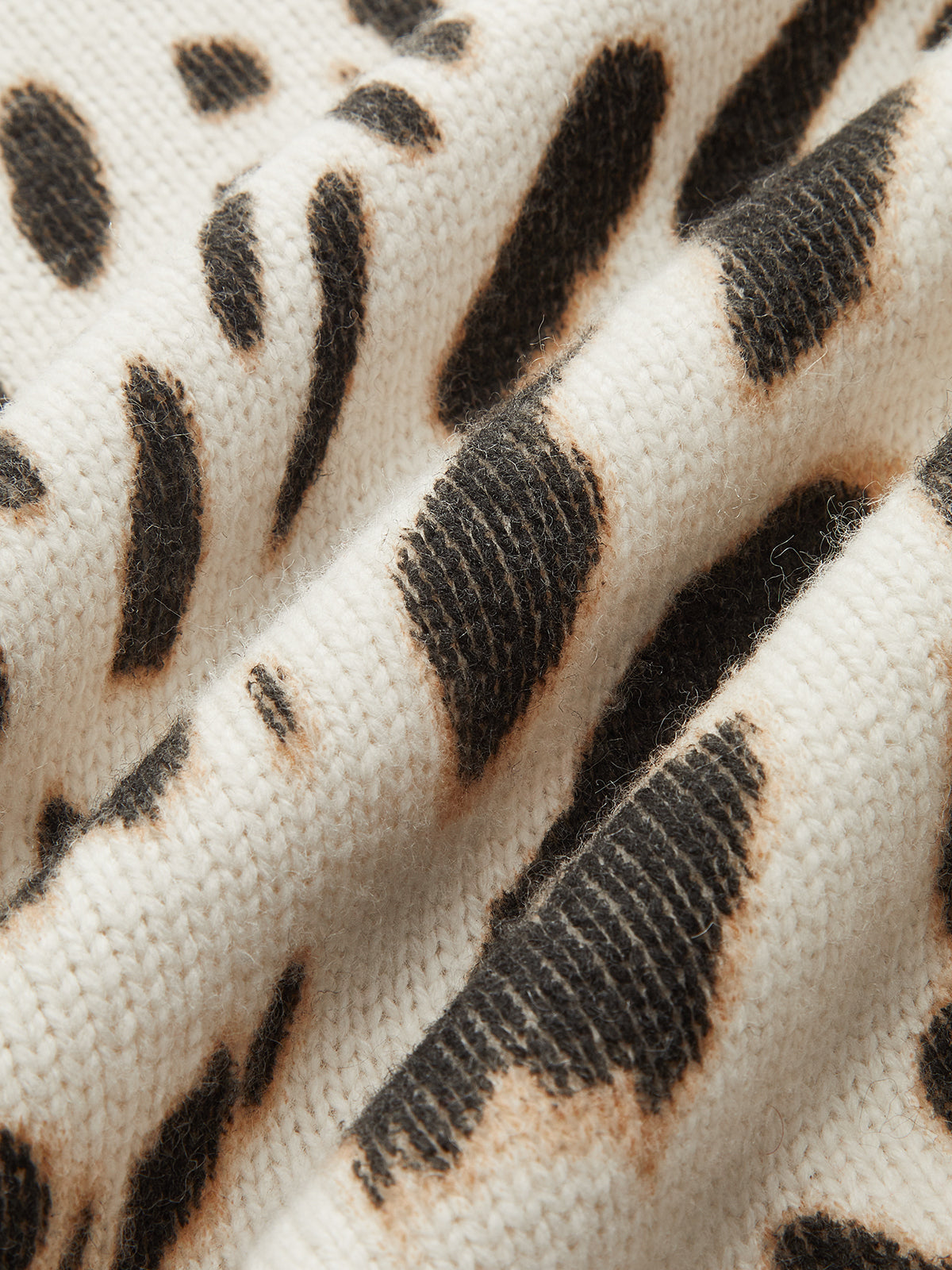 Wool-Blend Leopard Print Knit Vest for Women Fall Fashion