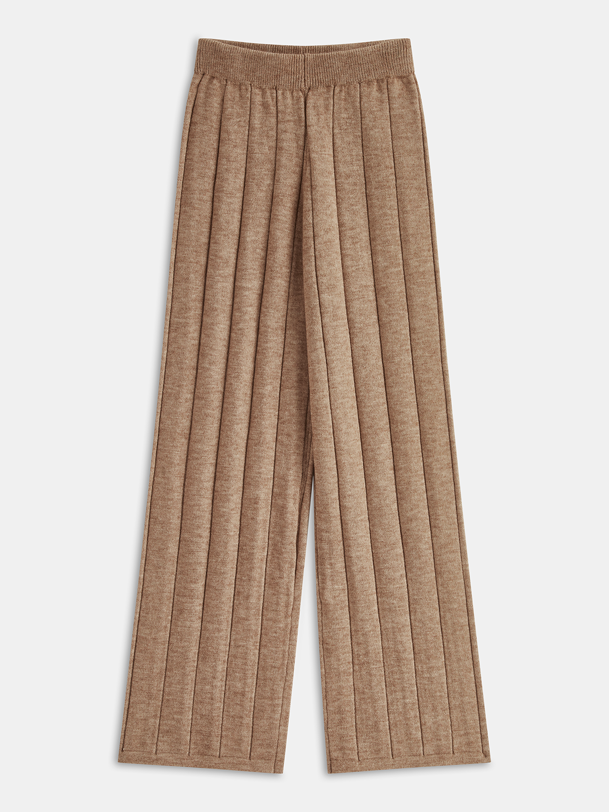 Soft Wide Rib Exposed Seam Jumper and Wide Leg Co-ord with Trendy High Waist Fit