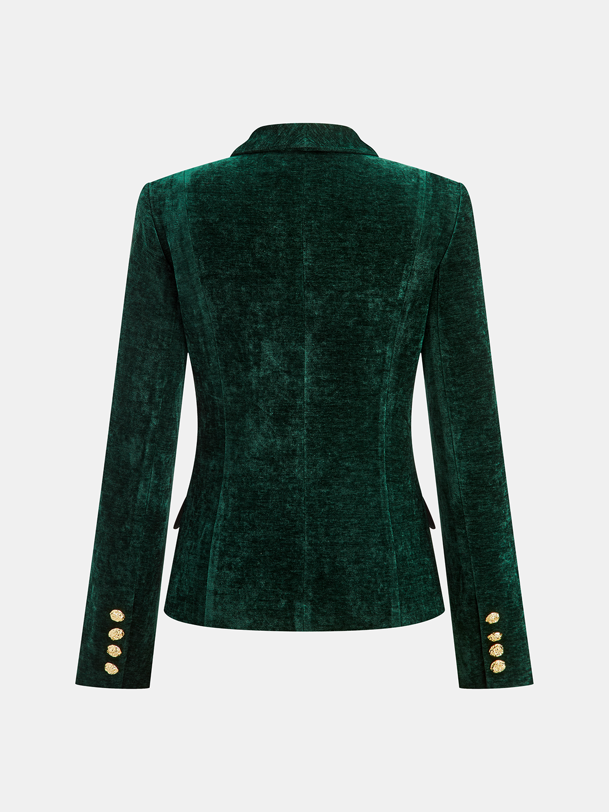 Metal Button Velvet Blazer for Women Elegant Evening Wear